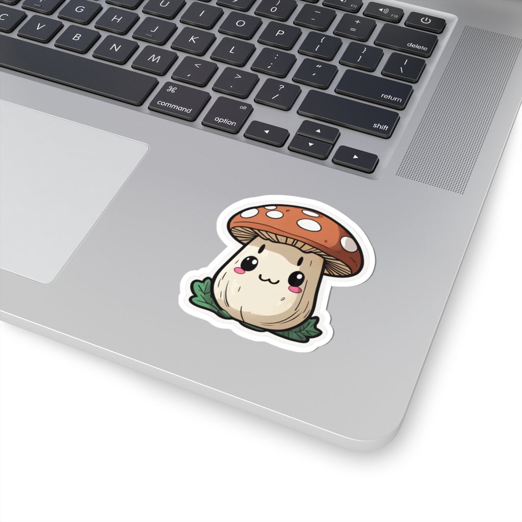 Cute Kawaii Mushroom Sticker — Kiss-Cut Vinyl Decal
