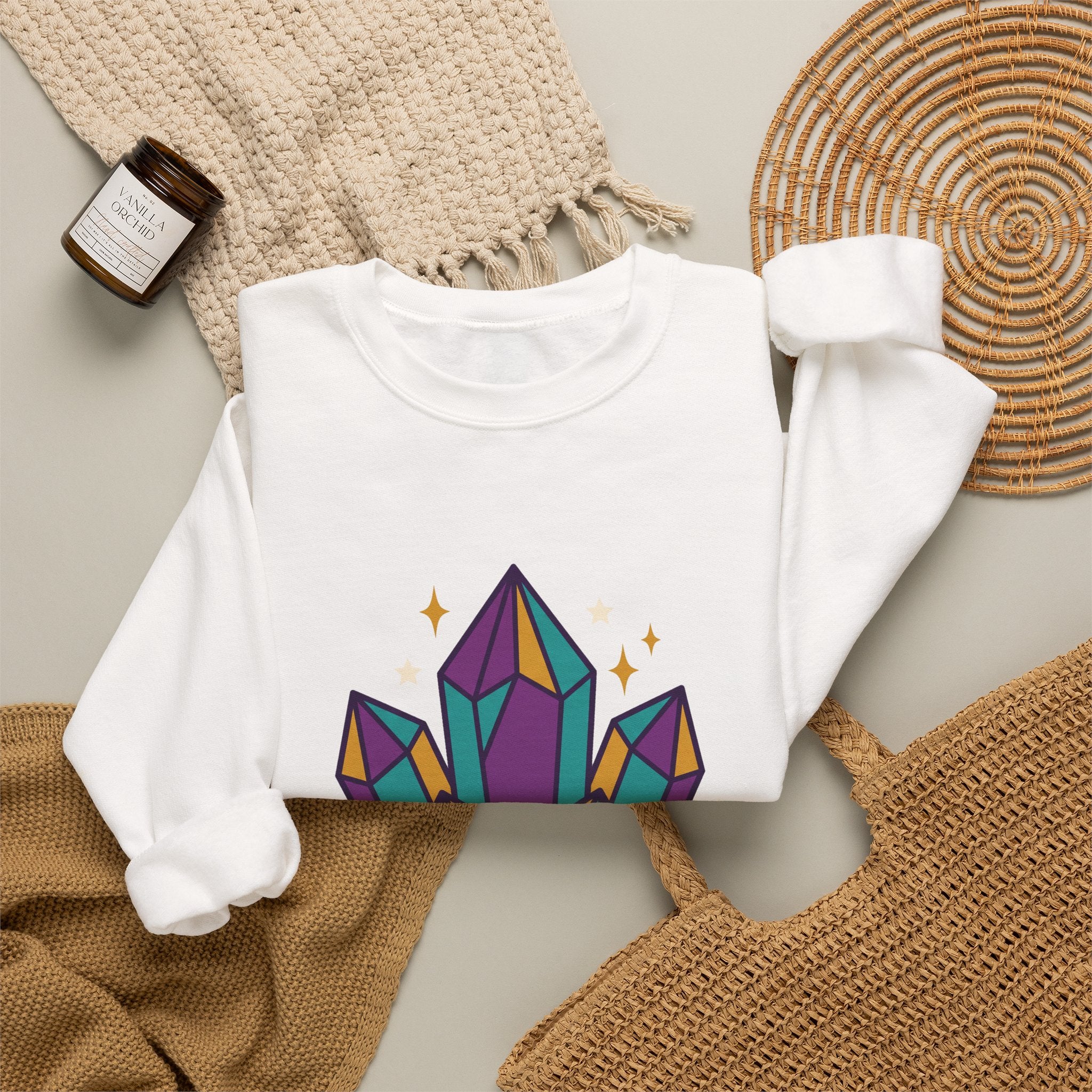 Crystal Cluster Sparkle Crewneck