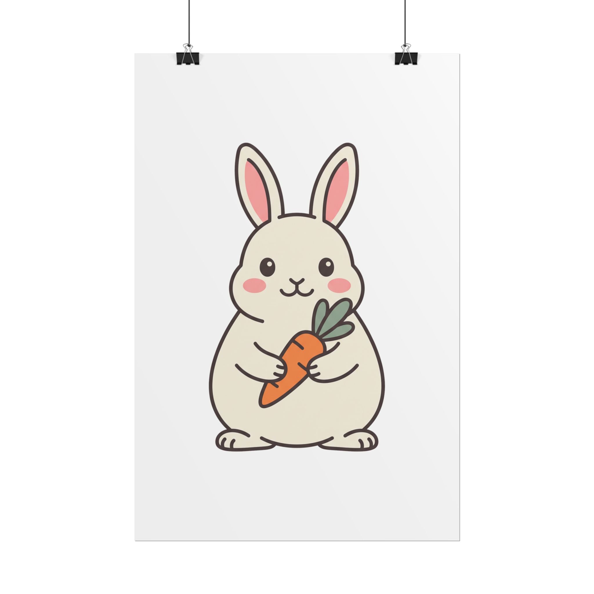 Bunny with Carrot Poster