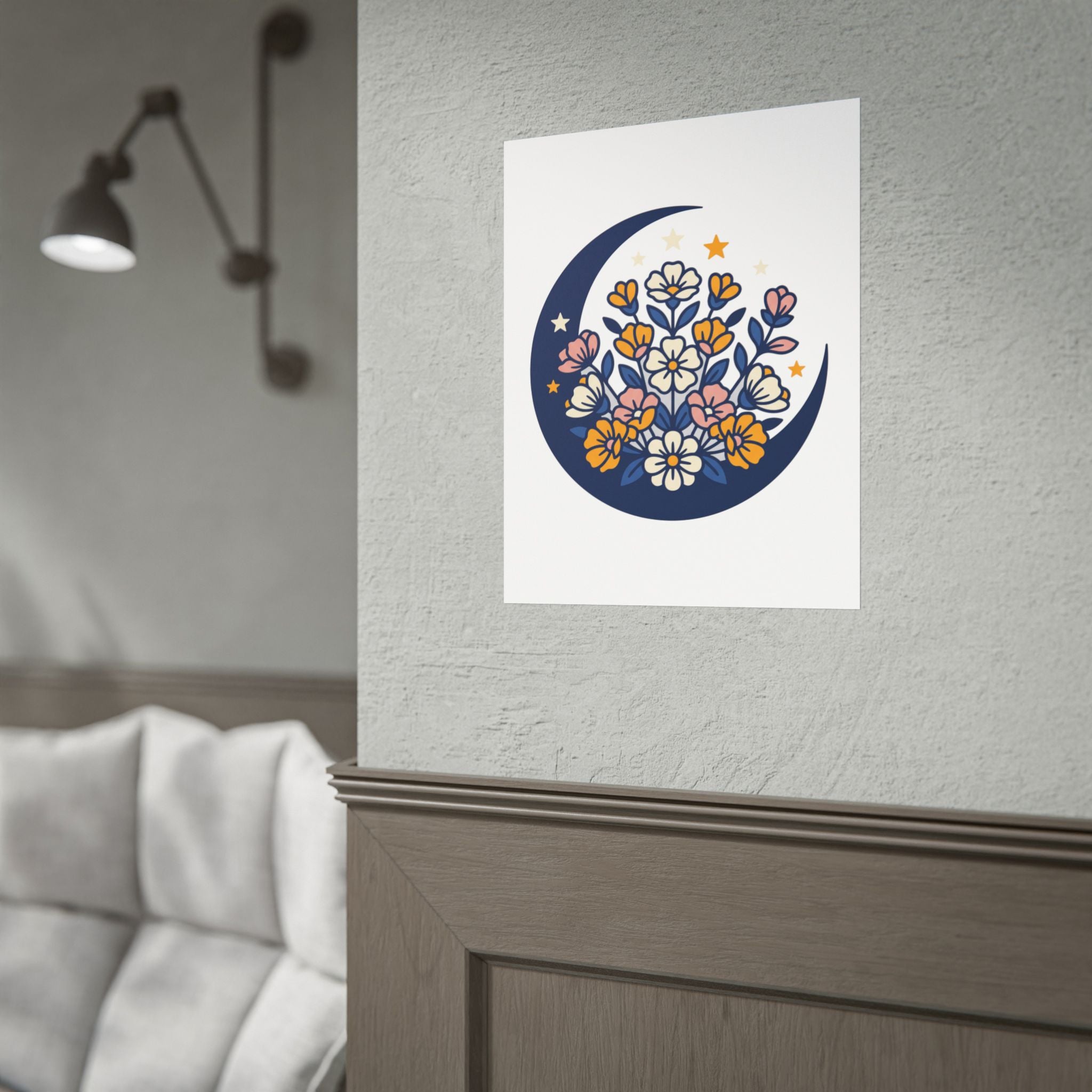 Moonflower Crescent Poster