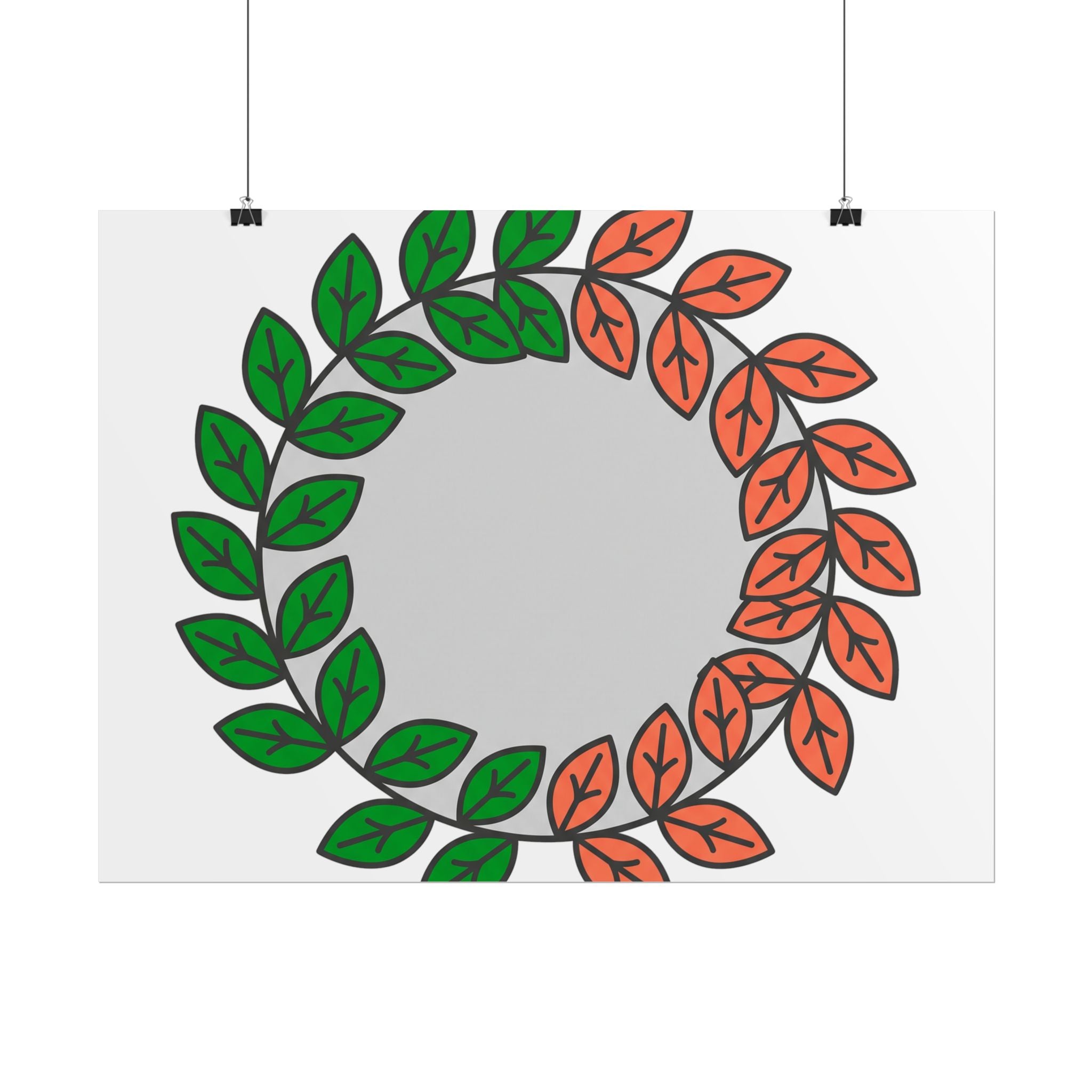Leaf Wreath Poster