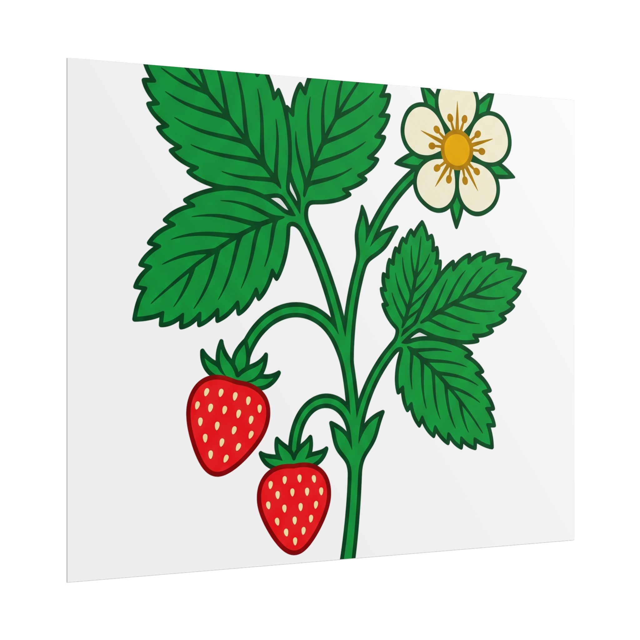 Wild Strawberry Sprig Poster