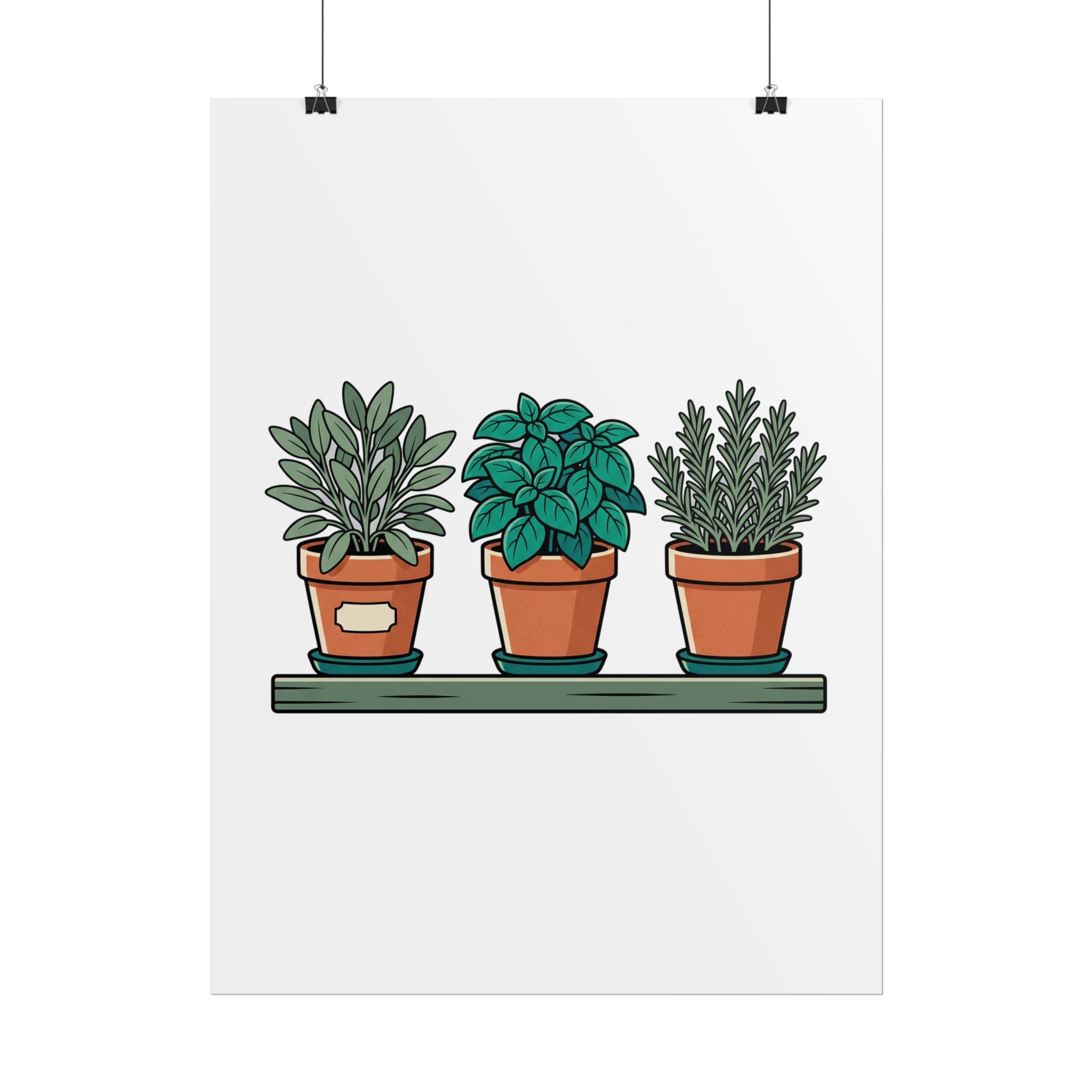 Cottage Window Herbs Poster