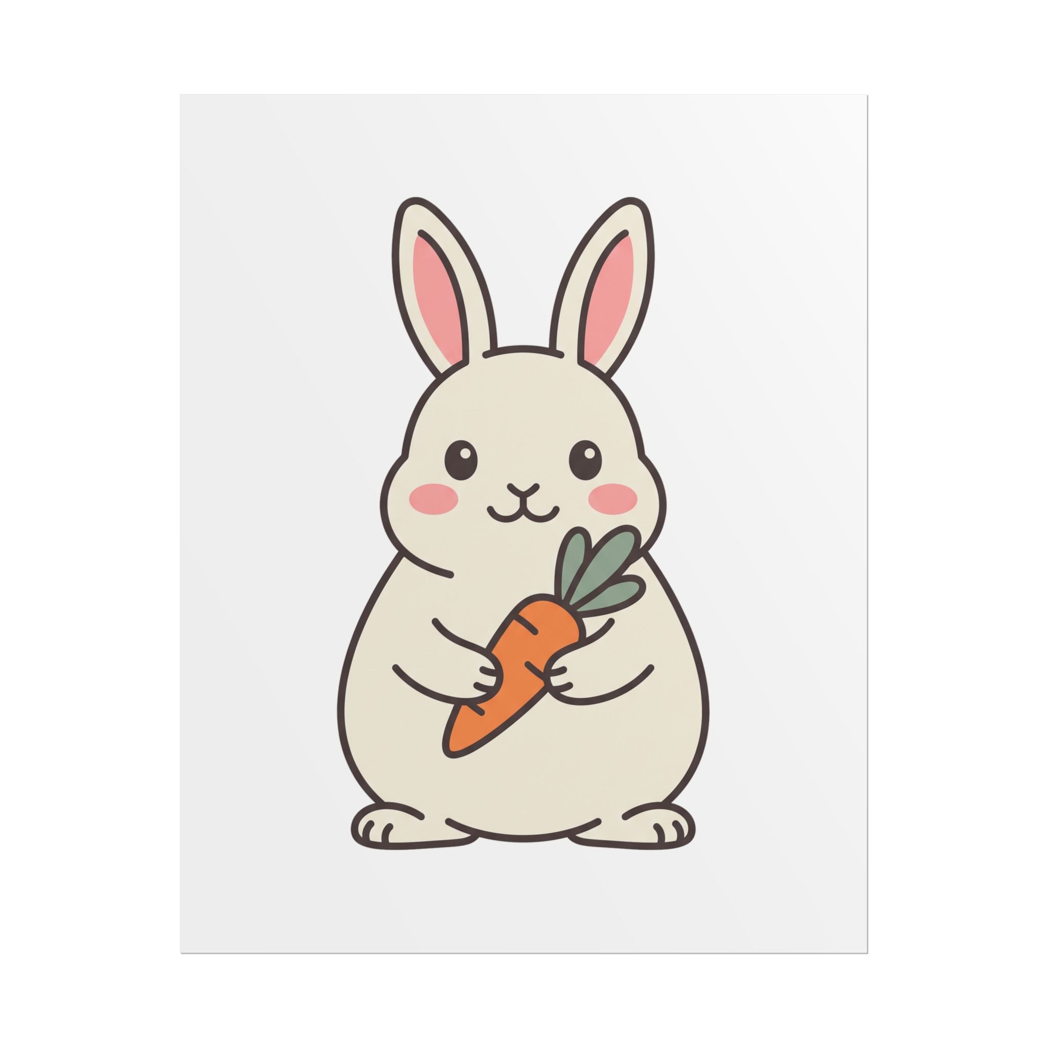 Bunny with Carrot Poster