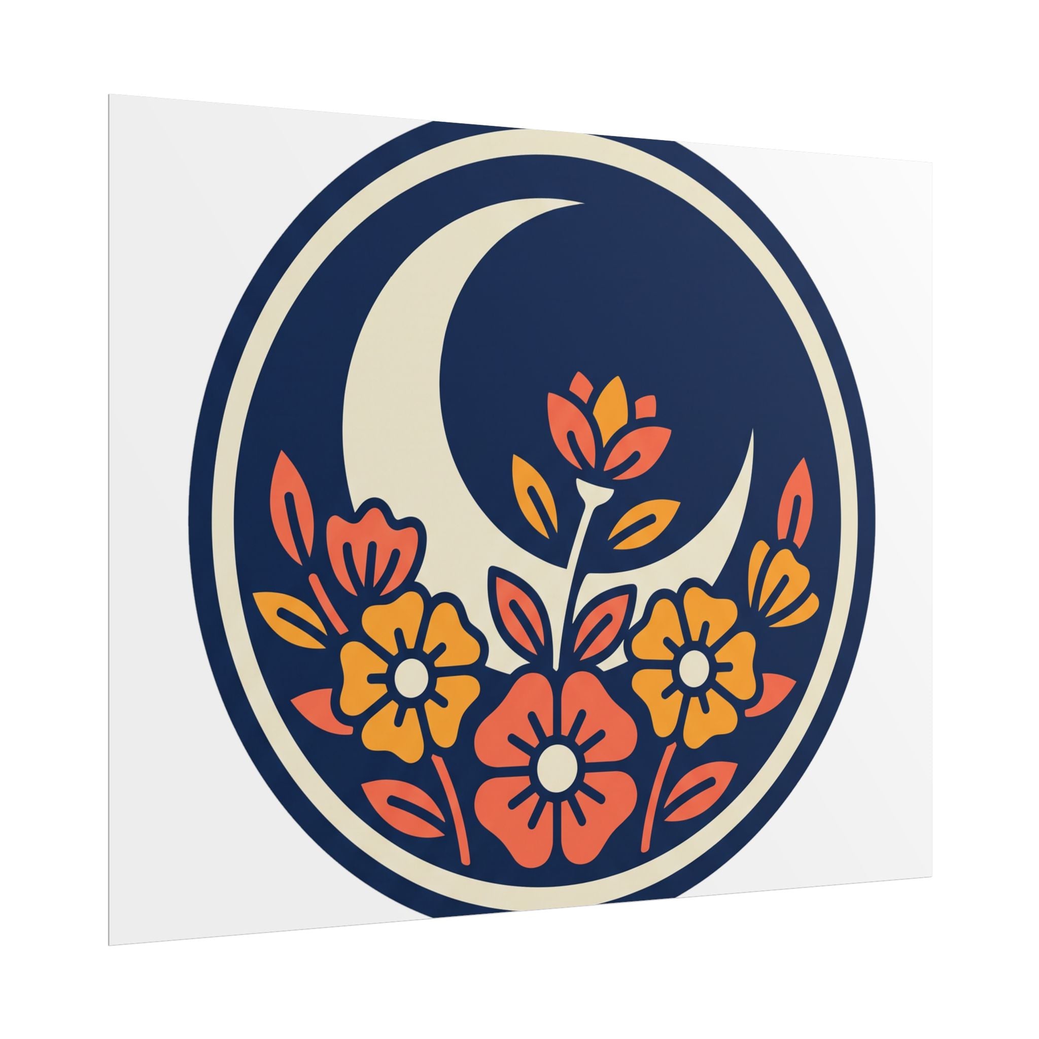 Night Garden Circle Poster