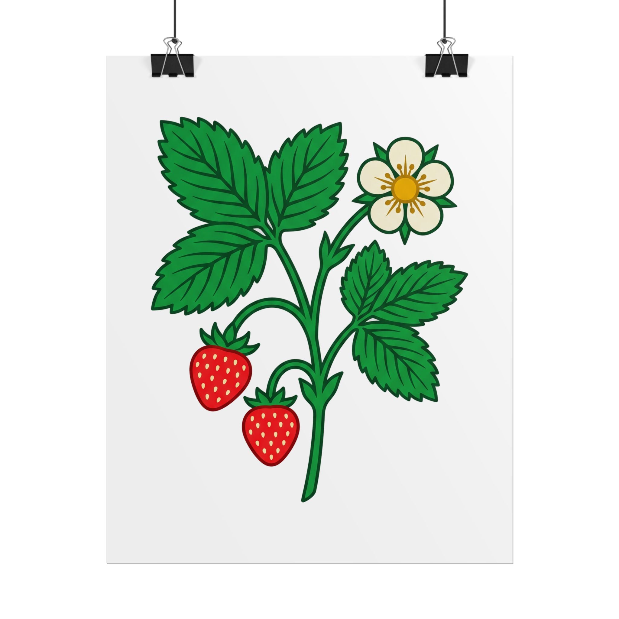 Wild Strawberry Sprig Poster