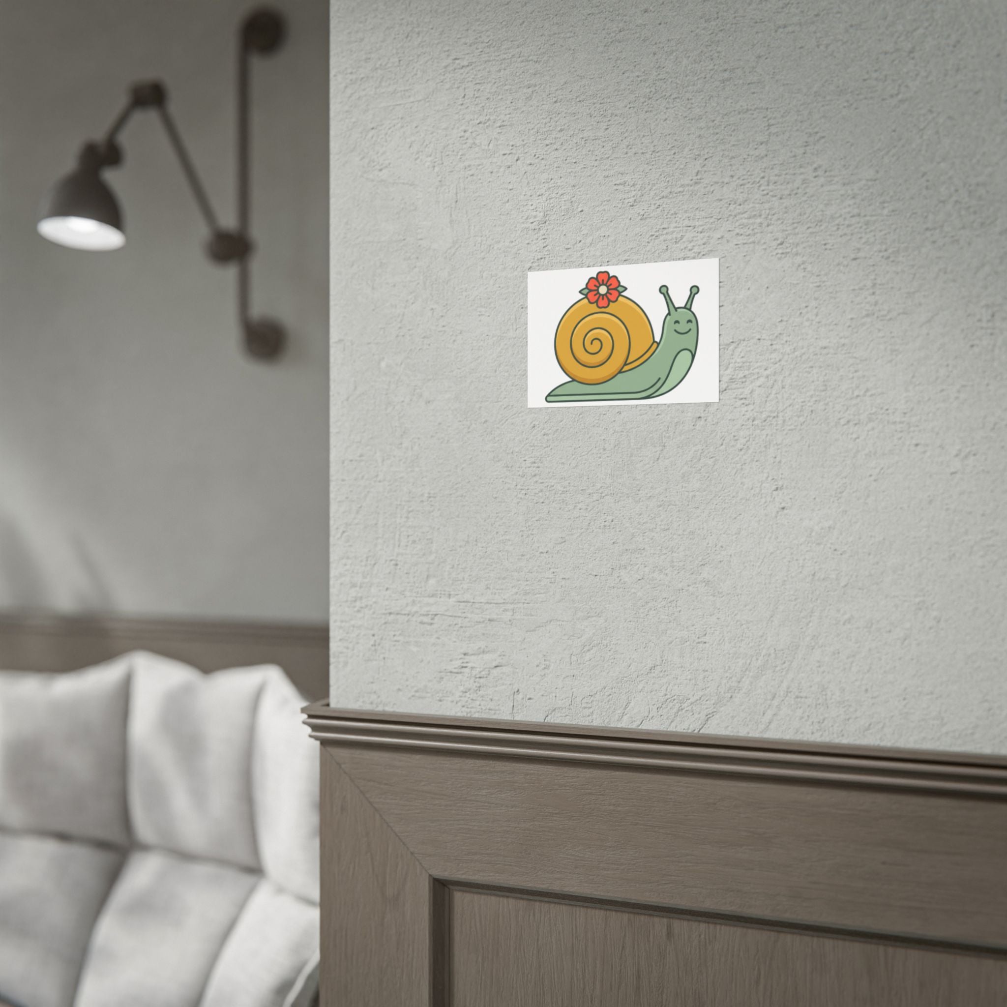 Snail with Flower Shell Poster