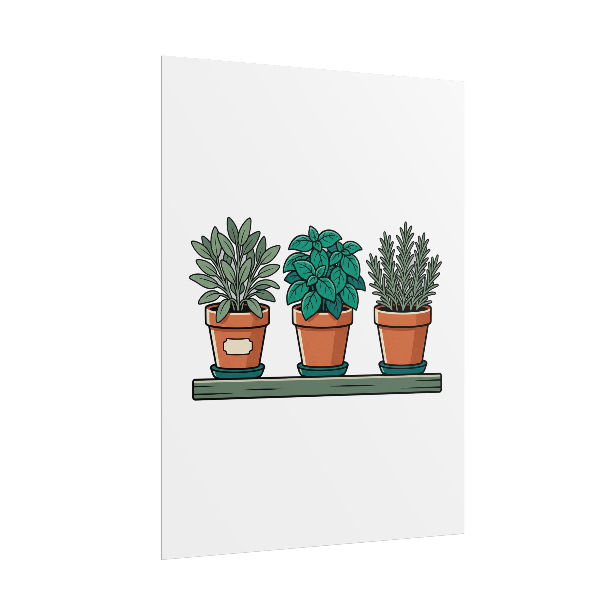 Cottage Window Herbs Poster