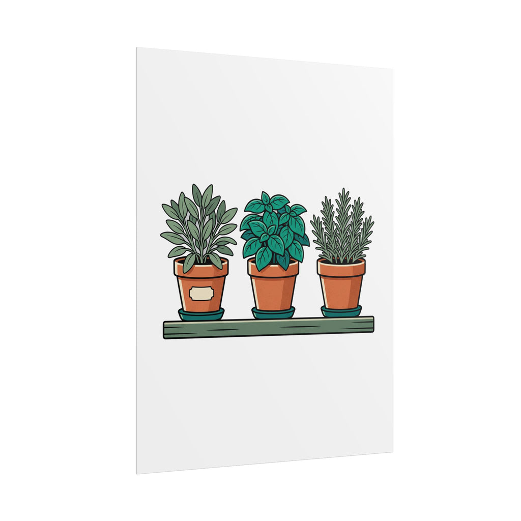 Cottage Window Herbs Poster
