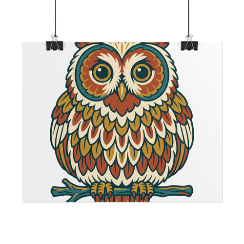Round Owl Poster