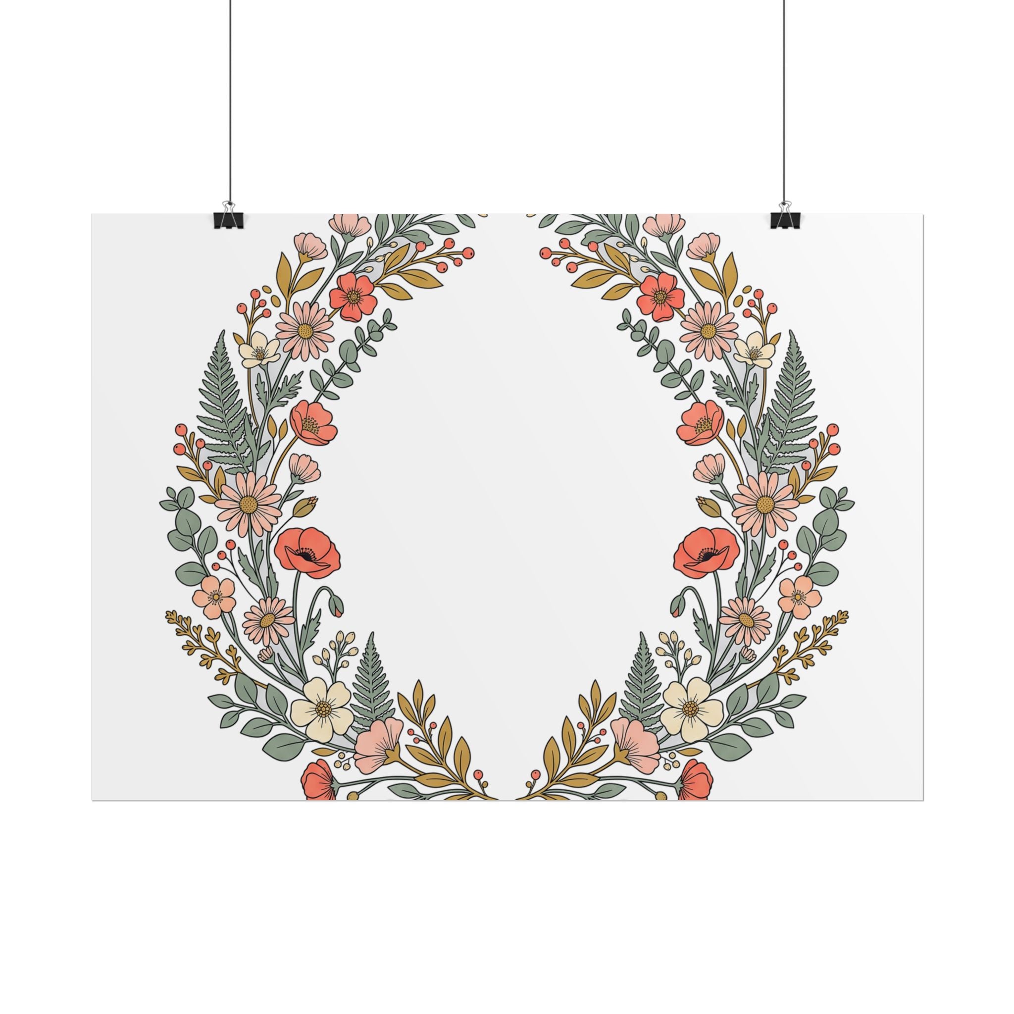 Pressed Flower Arch Poster