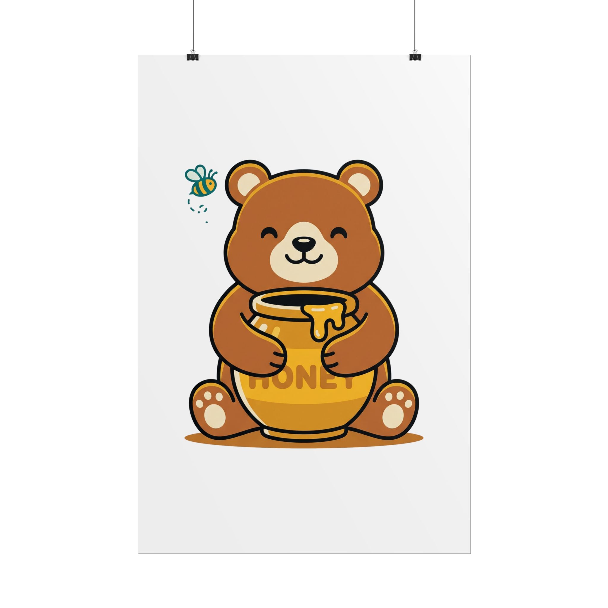 Bear with Honey Poster