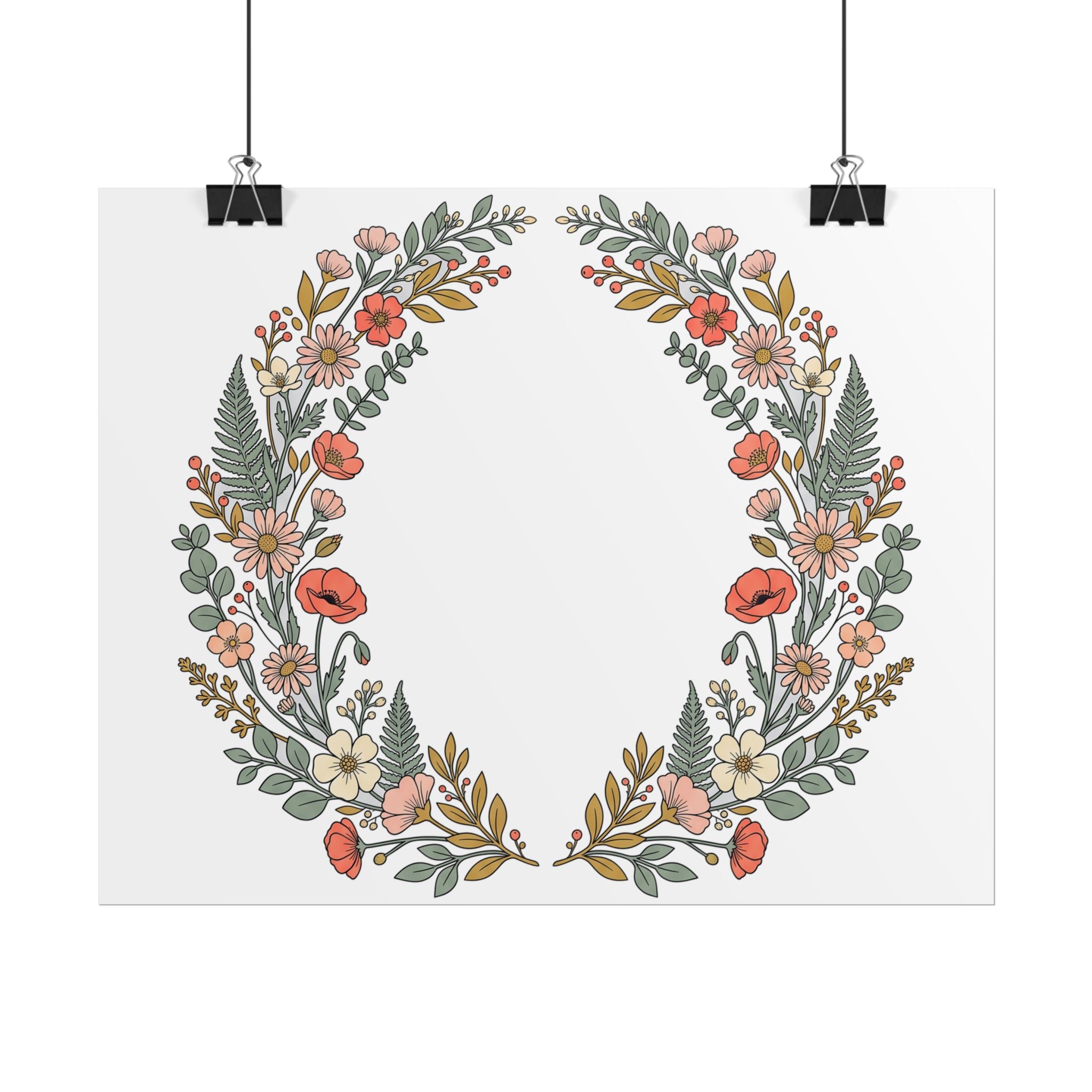 Pressed Flower Arch Poster
