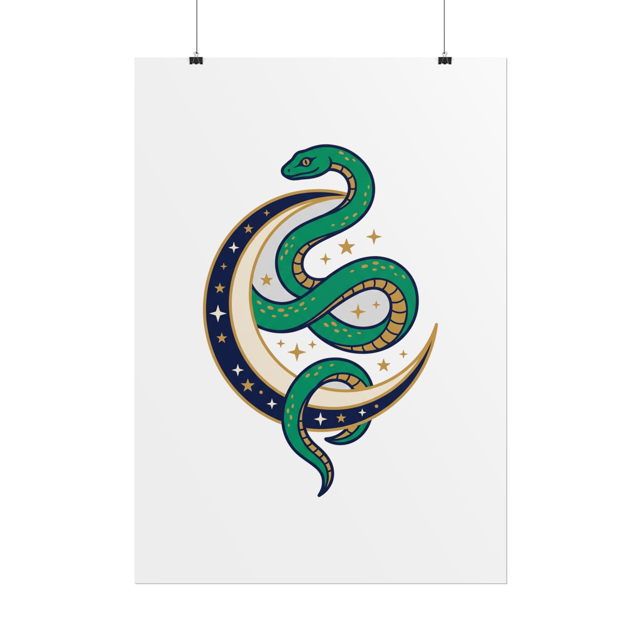Celestial Snake Moon Poster
