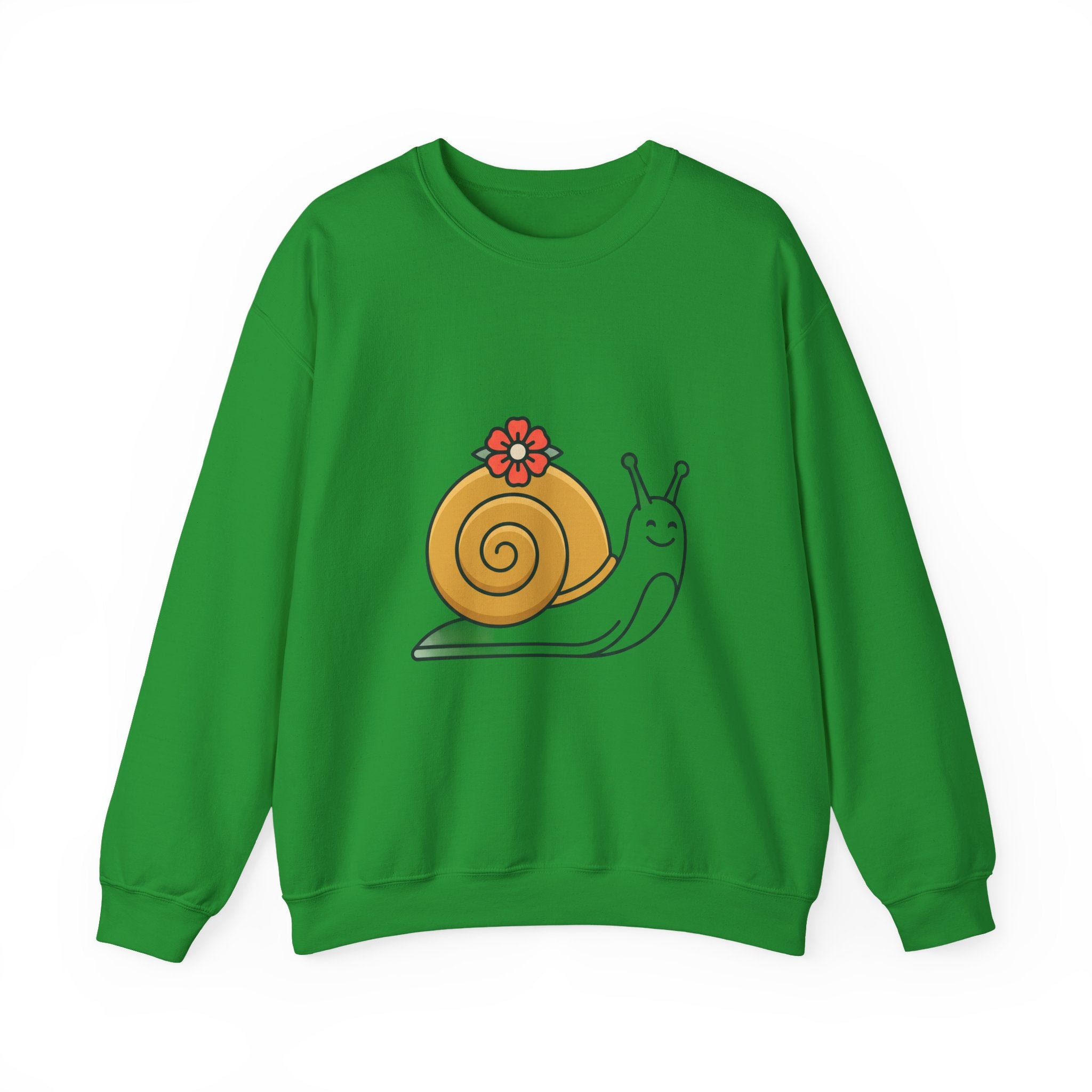 Cute Snail Graphic Sweatshirt – Floral Shell Cozy Crewneck