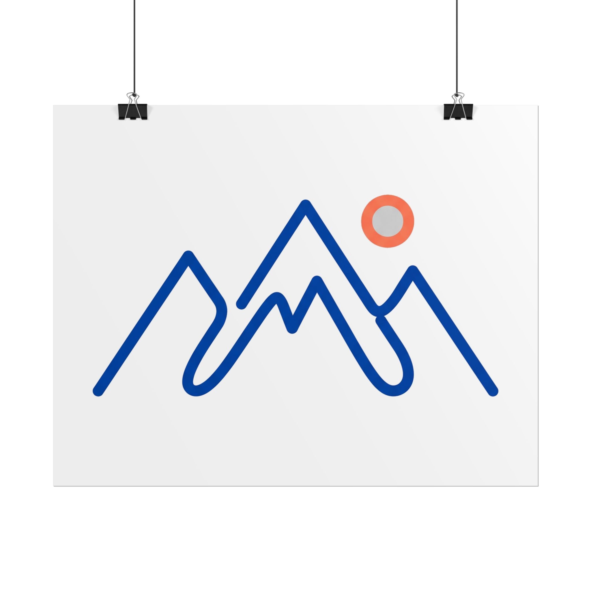 One Line Mountain Poster