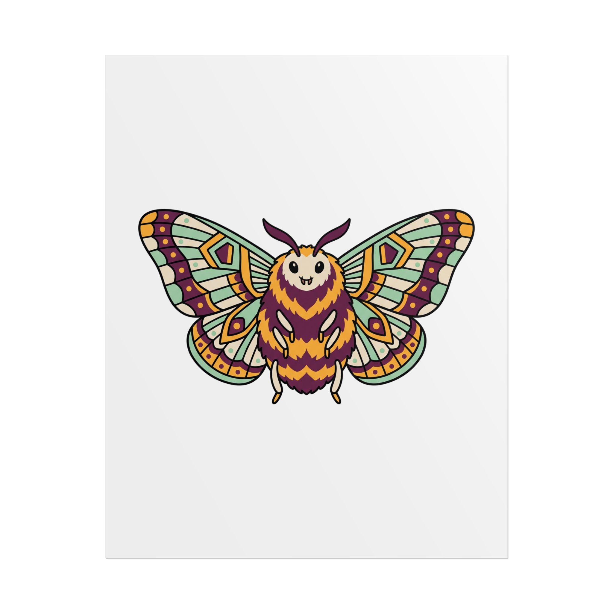 Fuzzy Moth Friend Poster