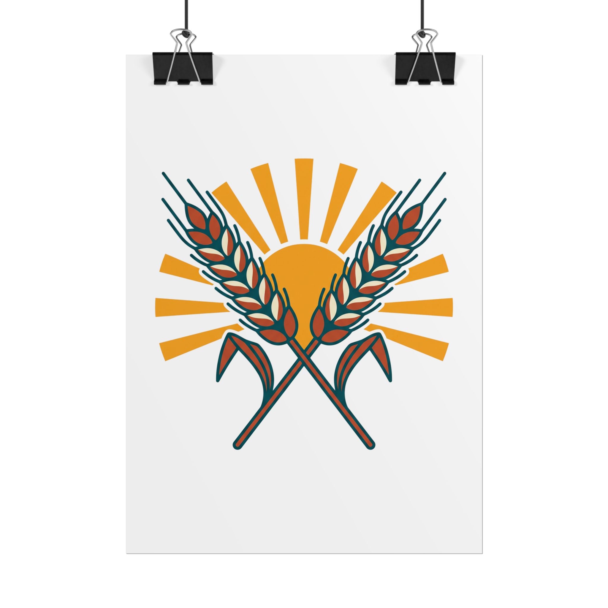 Sun and Wheat Poster