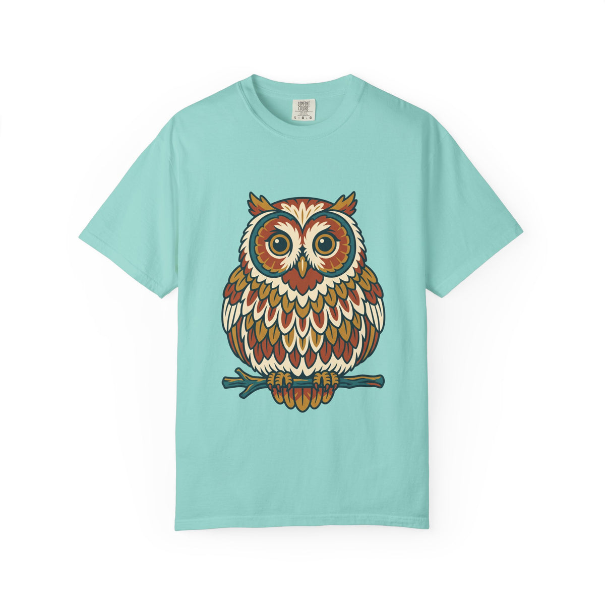 Round Owl Tee, Cute Whimsical Woodland Bird Forest Shirt