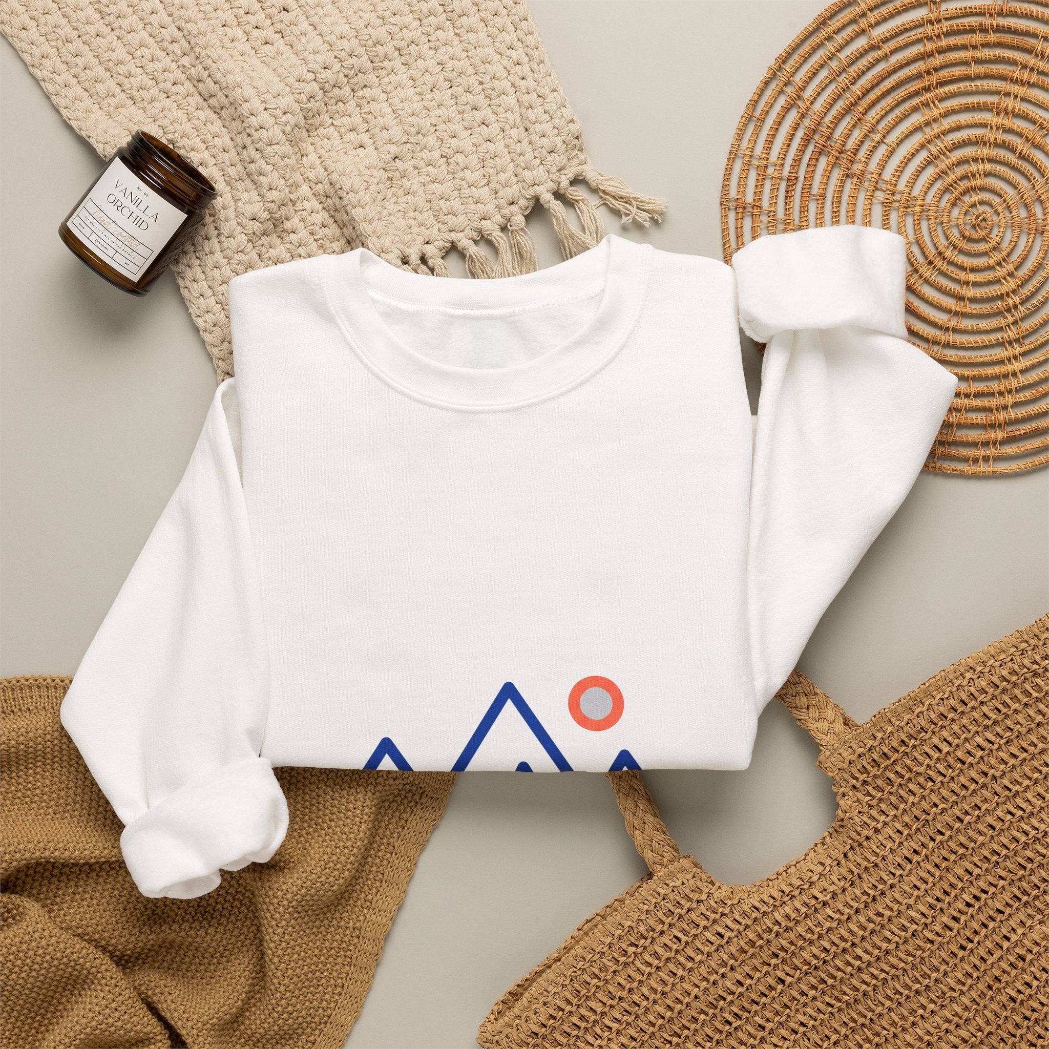 One Line Mountain Crewneck