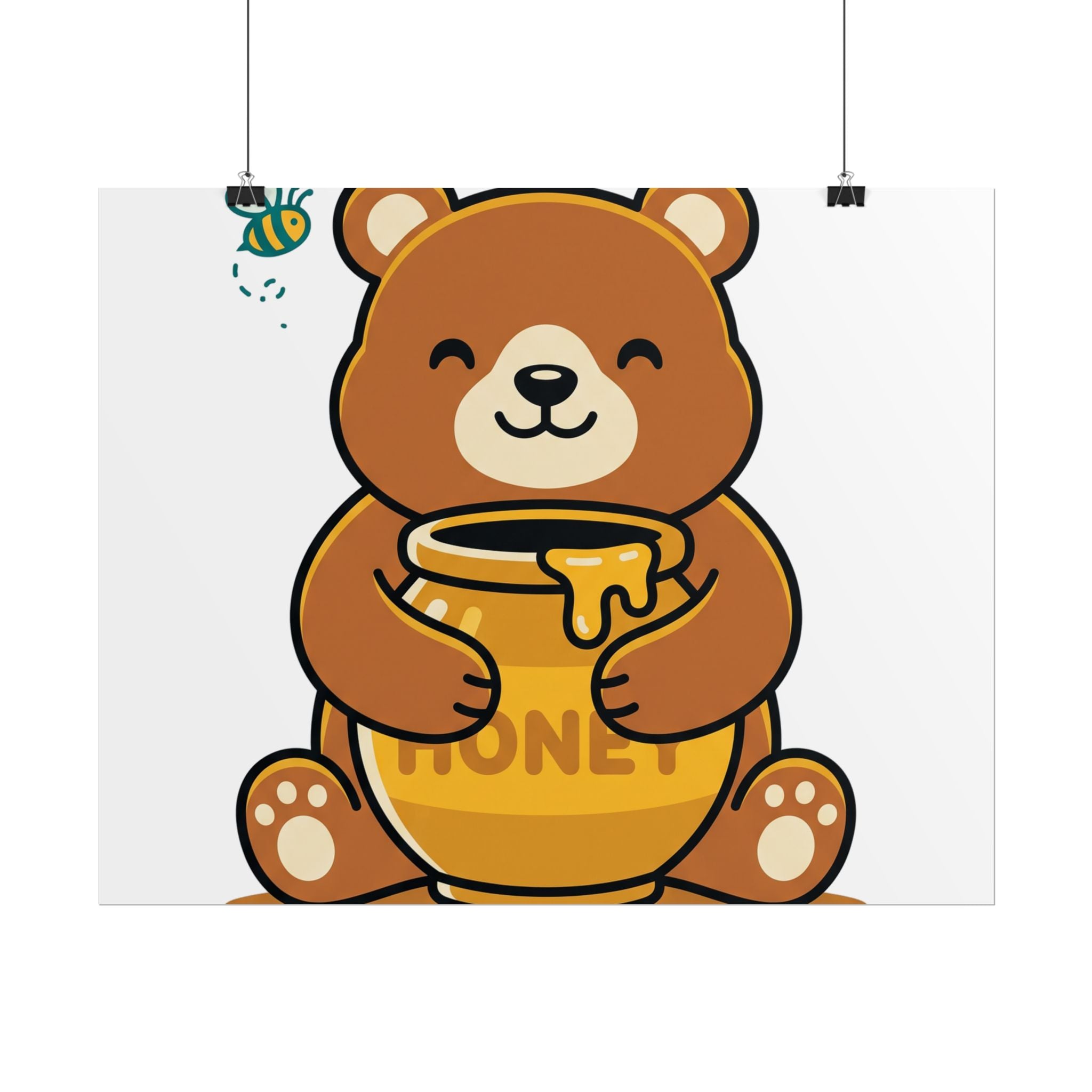 Bear with Honey Poster