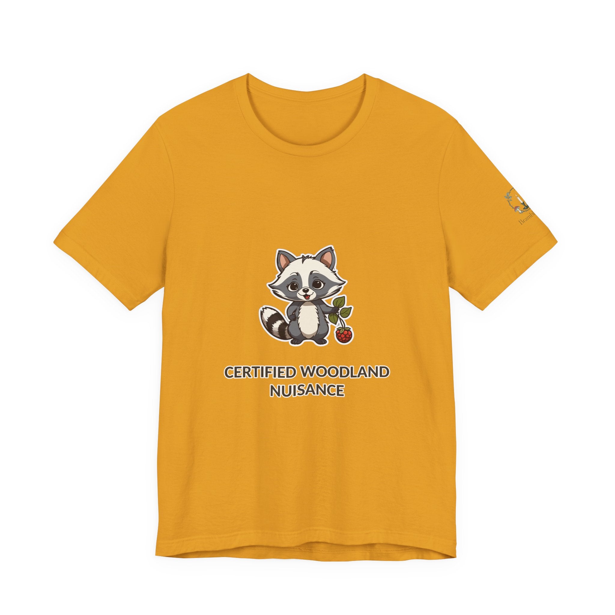 Certified Woodland Nuisance Tee — Cute Raccoon Graphic T-Shirt