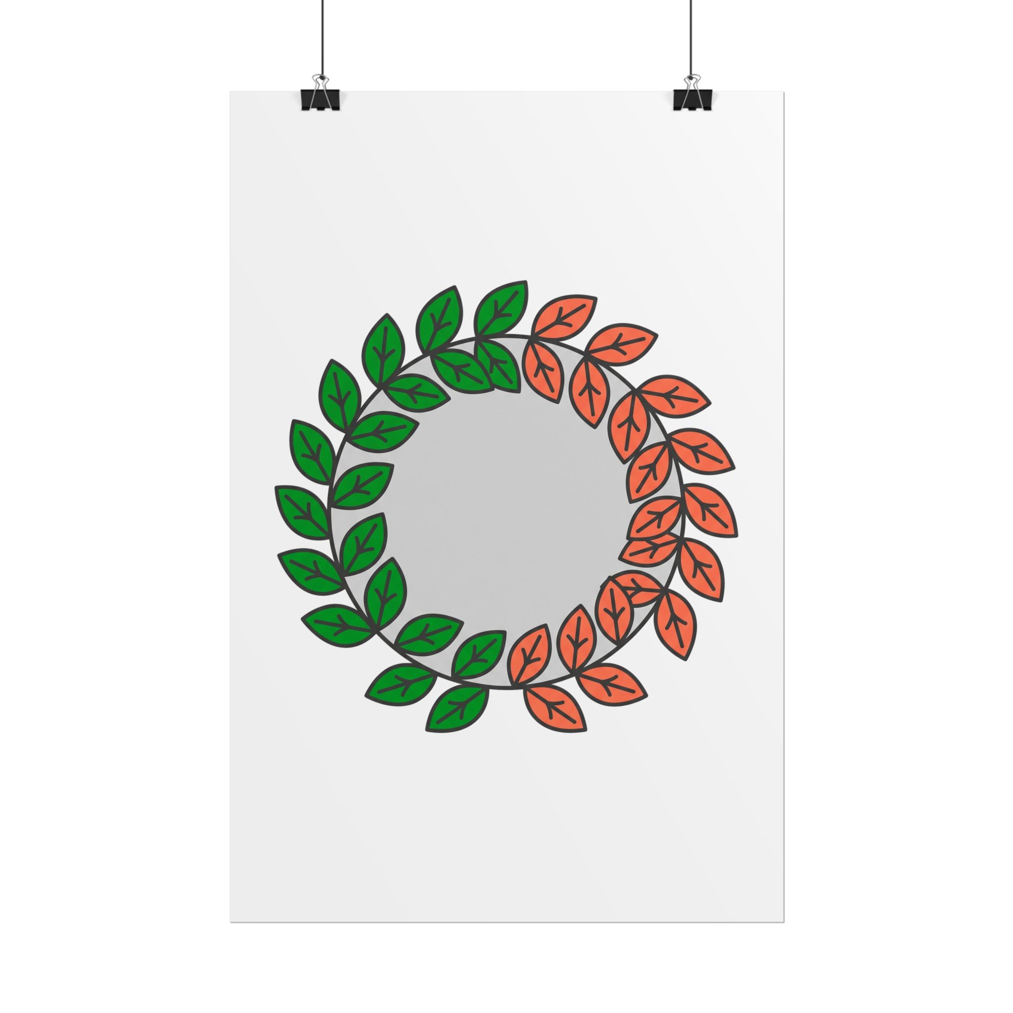 Leaf Wreath Poster