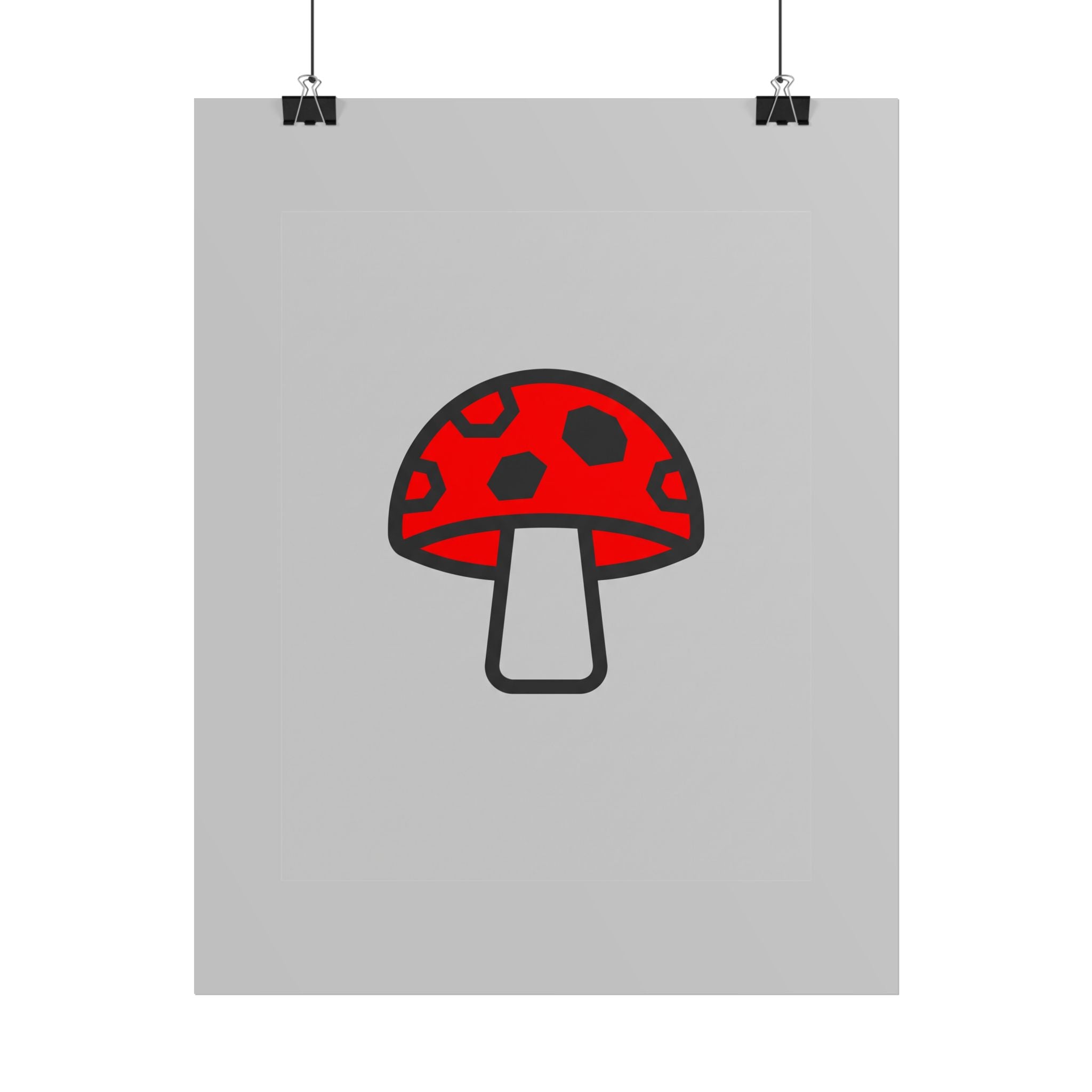 Minimal Mushroom Icon Poster