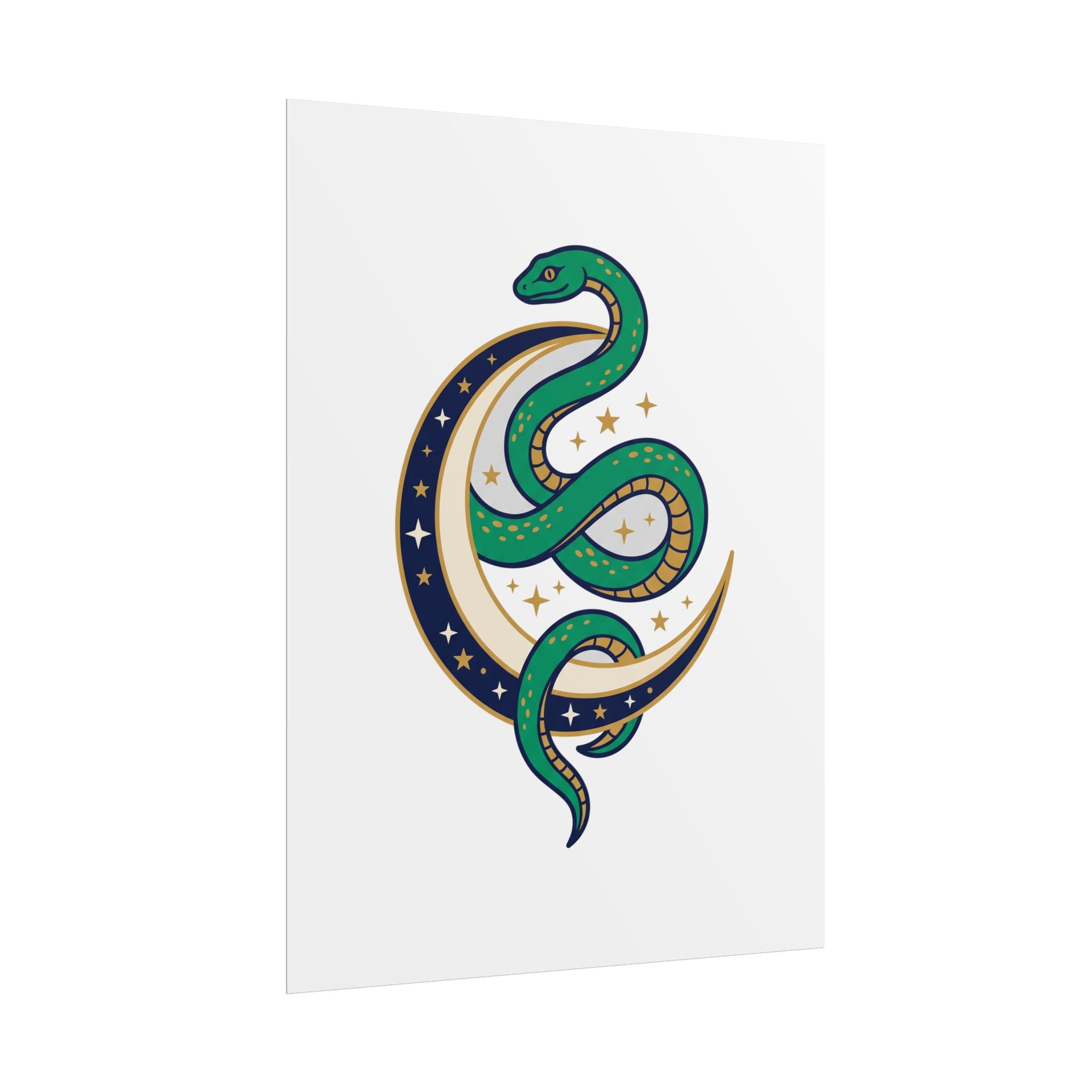 Celestial Snake Moon Poster