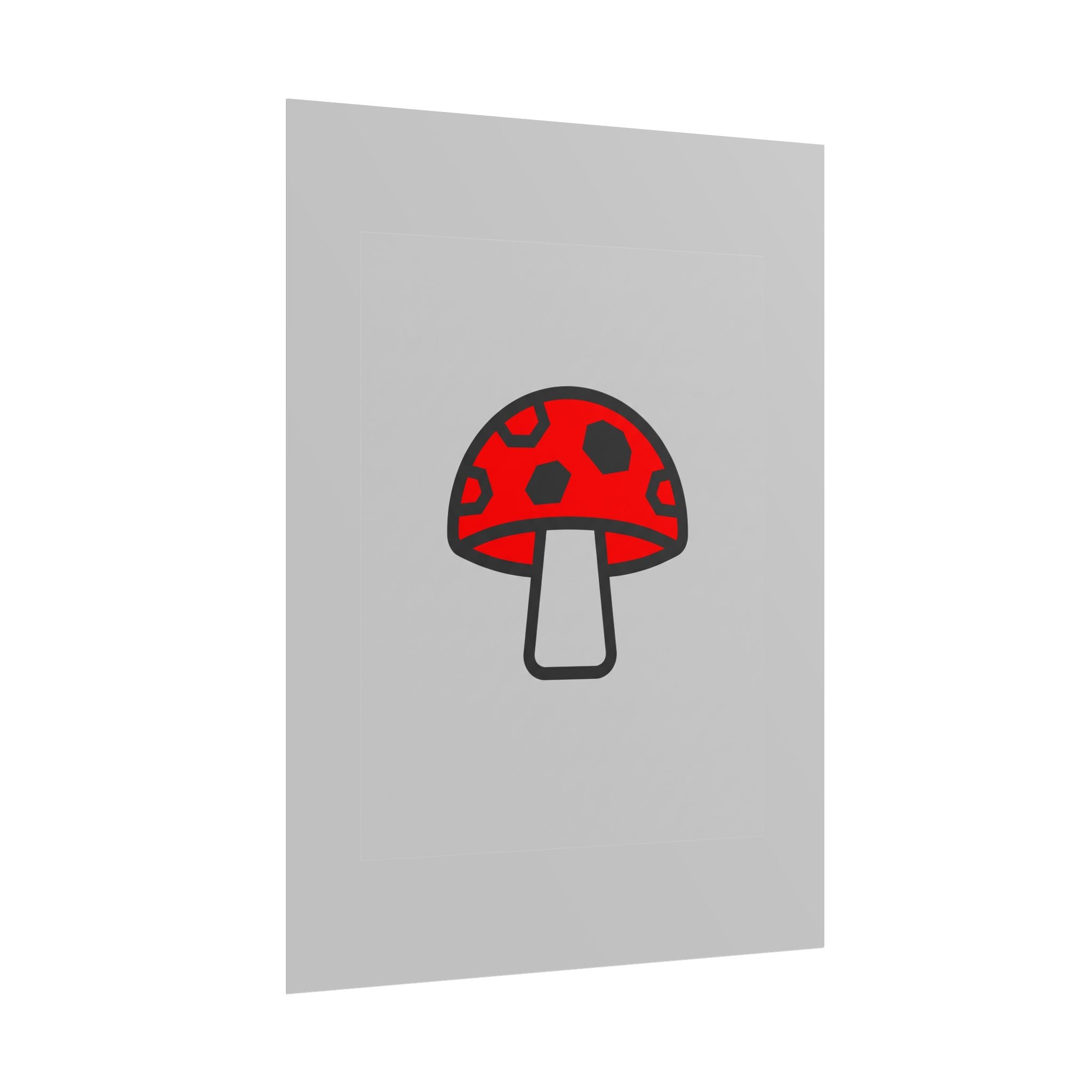 Minimal Mushroom Icon Poster