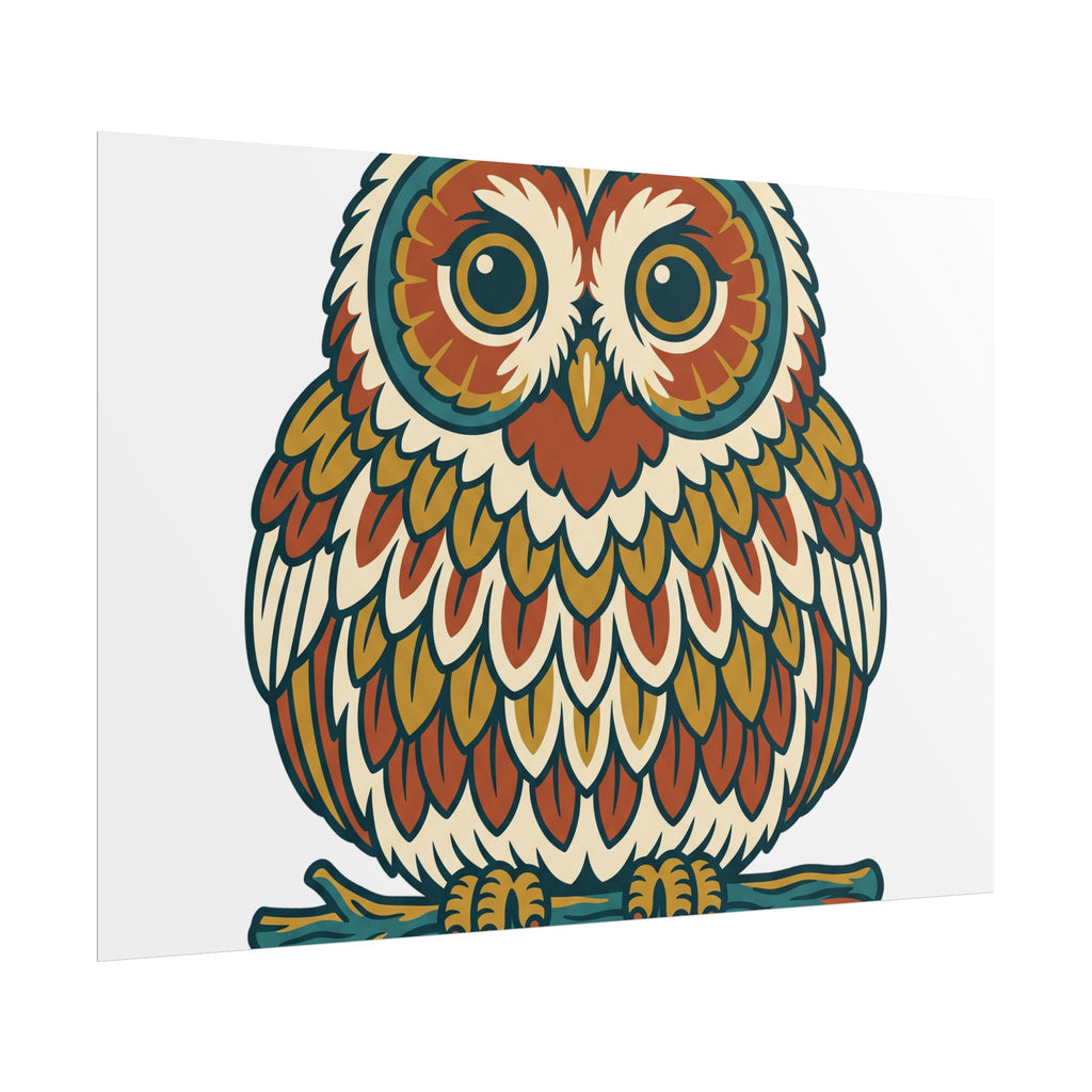 Round Owl Poster