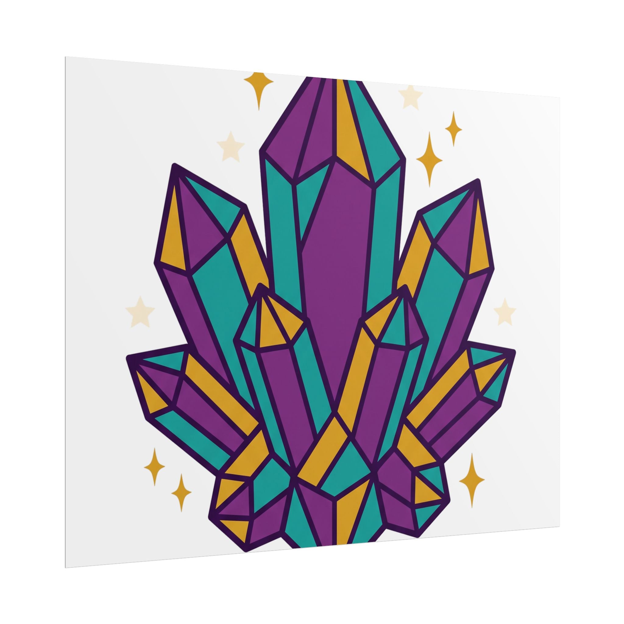 Crystal Cluster Sparkle Poster