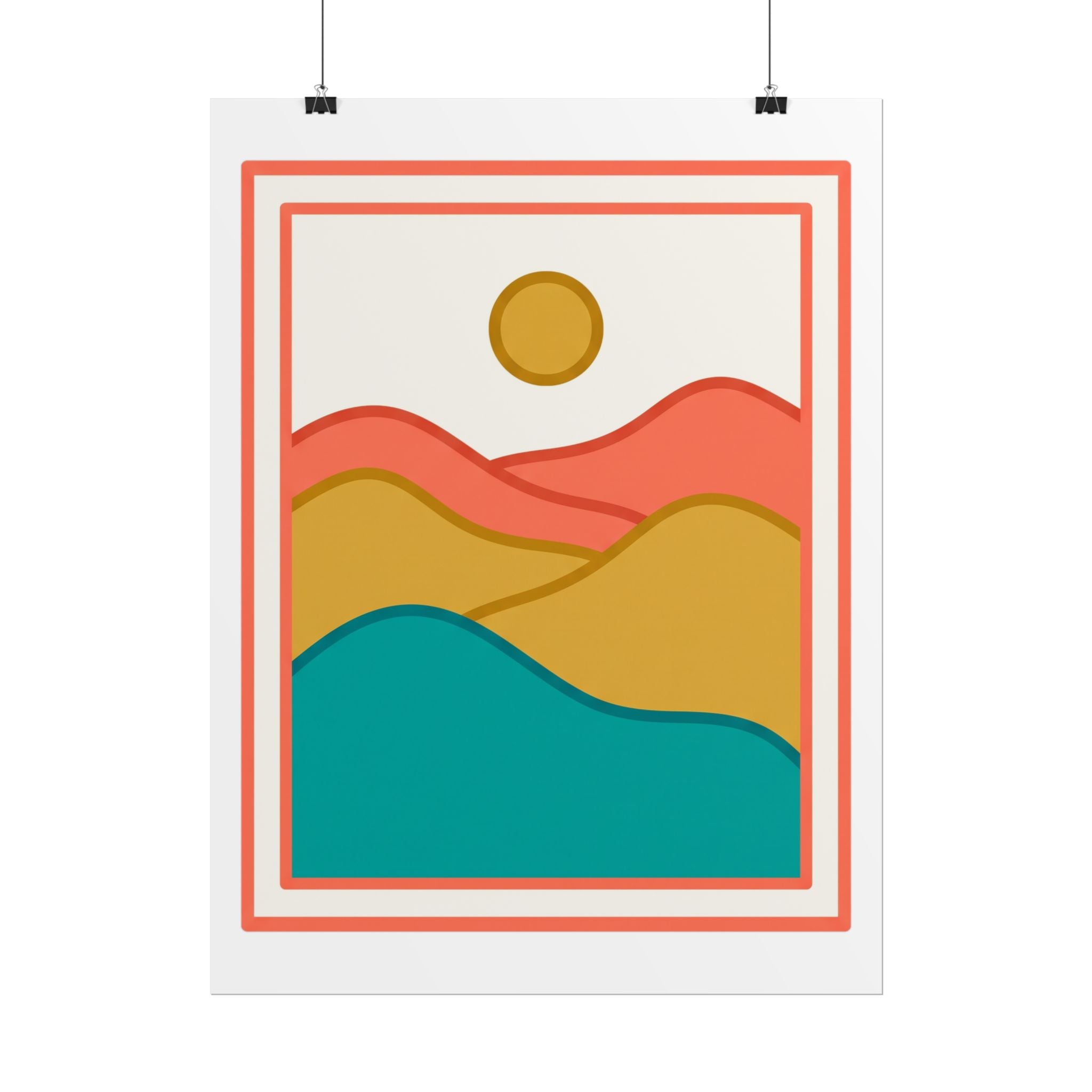 Abstract Sunset Landscape Poster