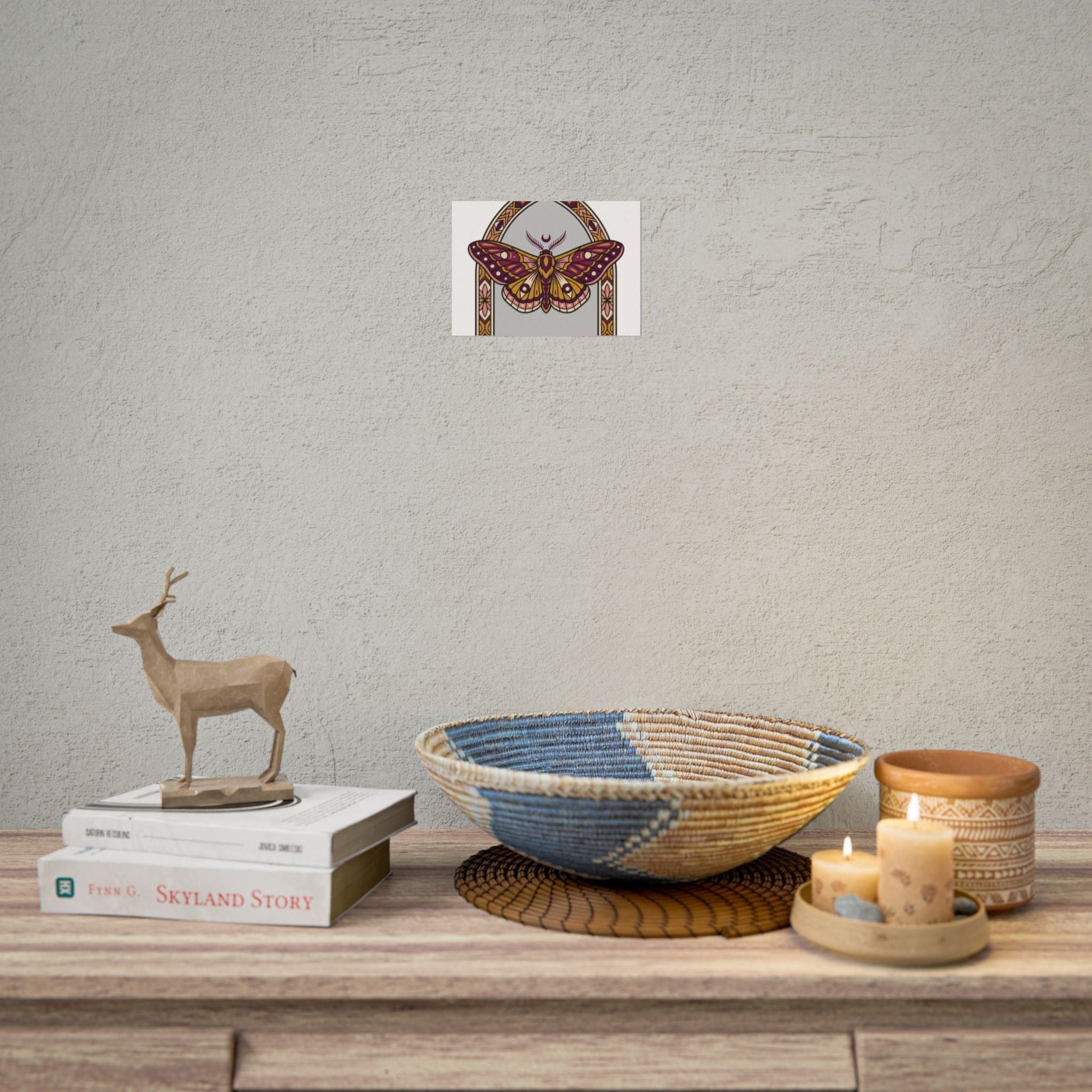 Arched Moth Stars Poster