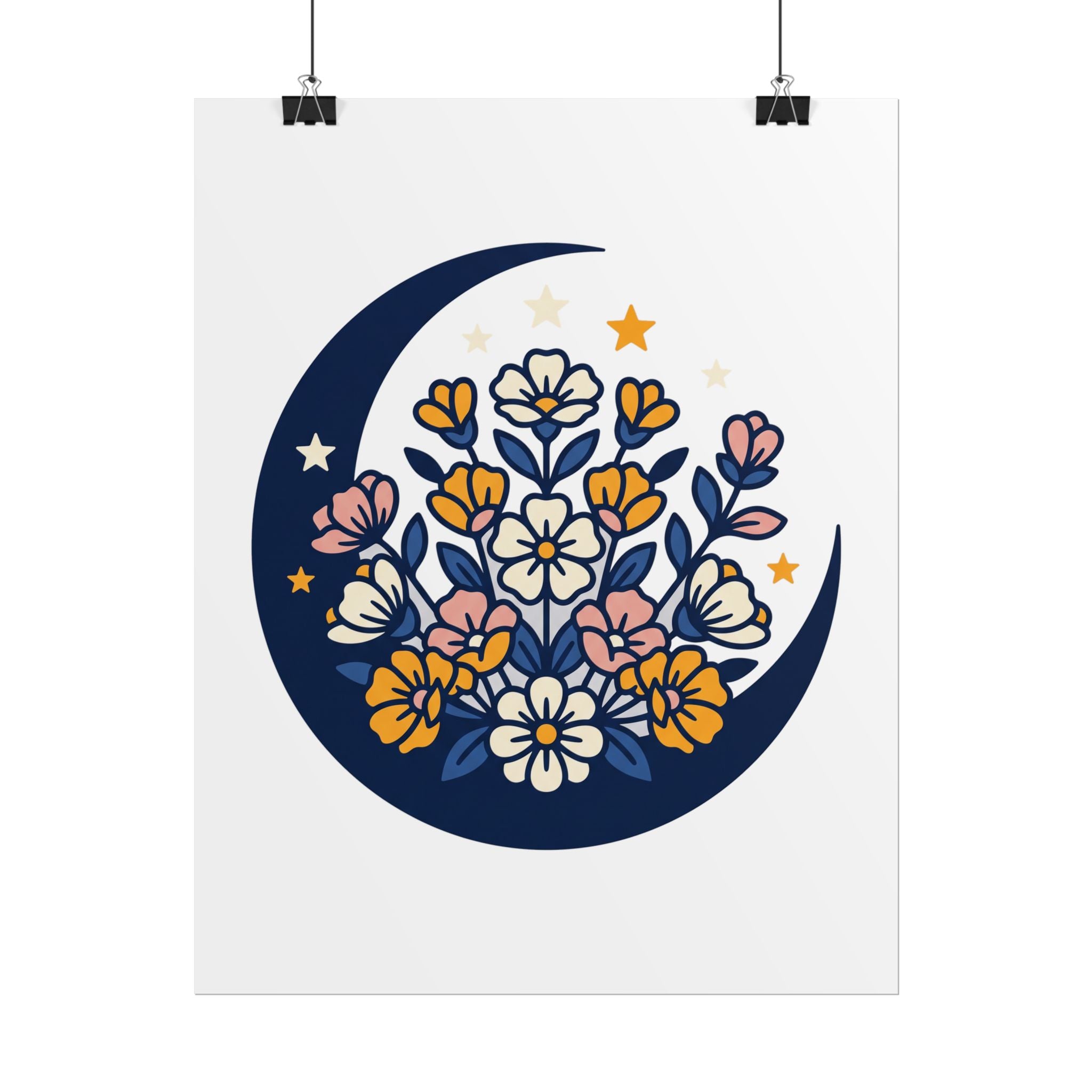 Moonflower Crescent Poster
