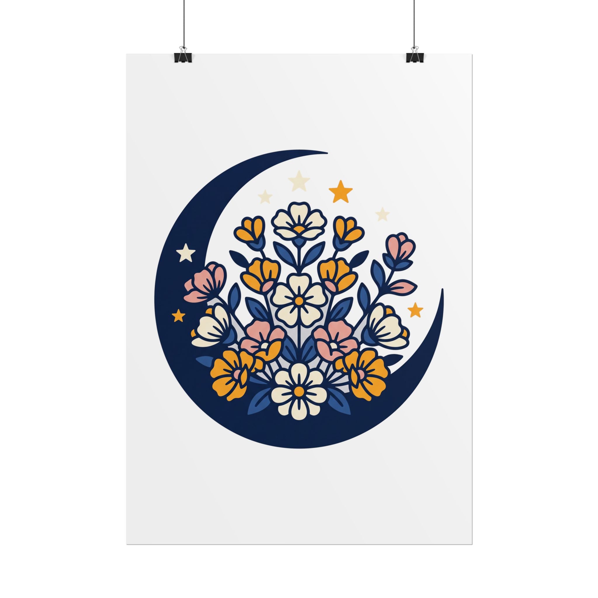 Moonflower Crescent Poster