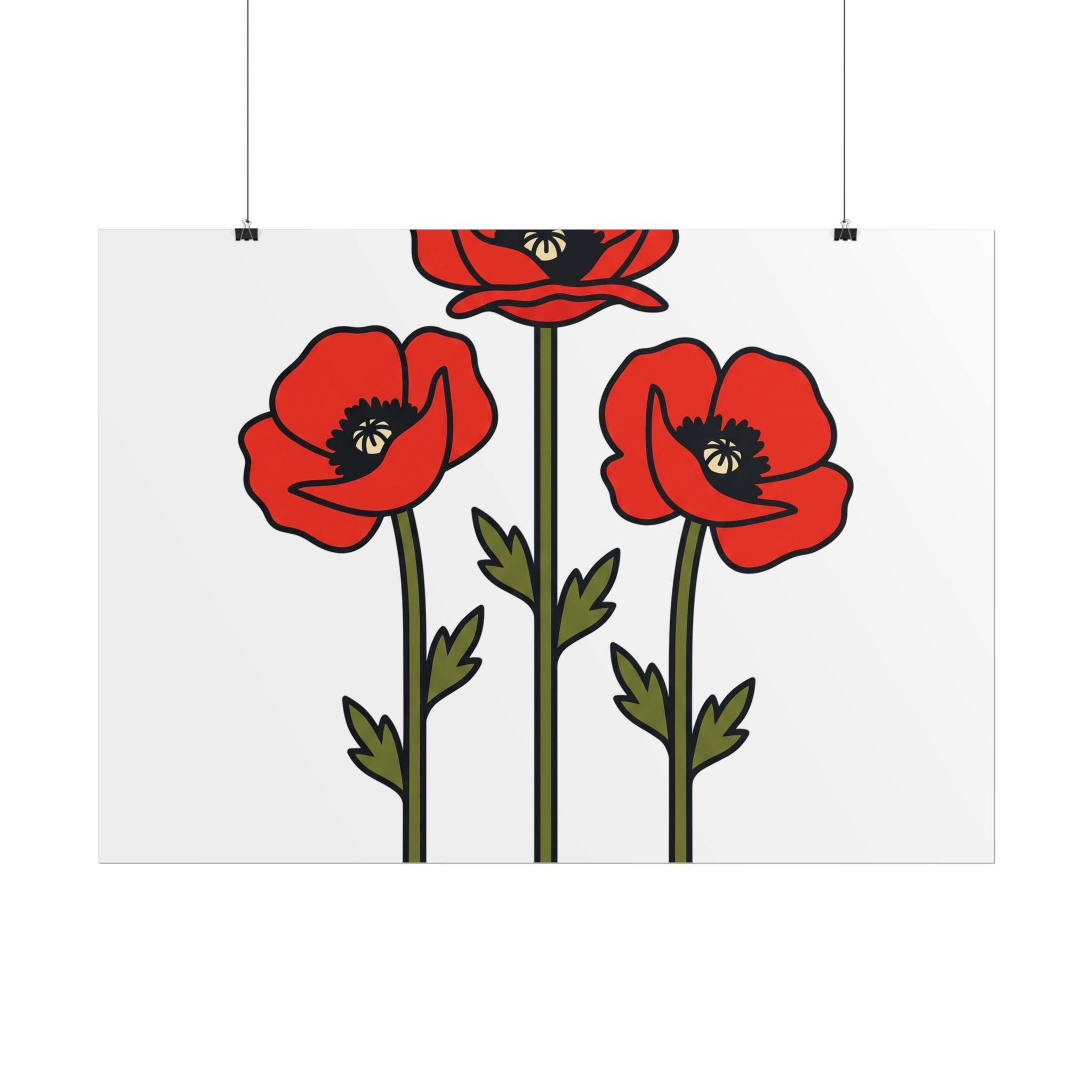 Bold Poppy Trio Poster