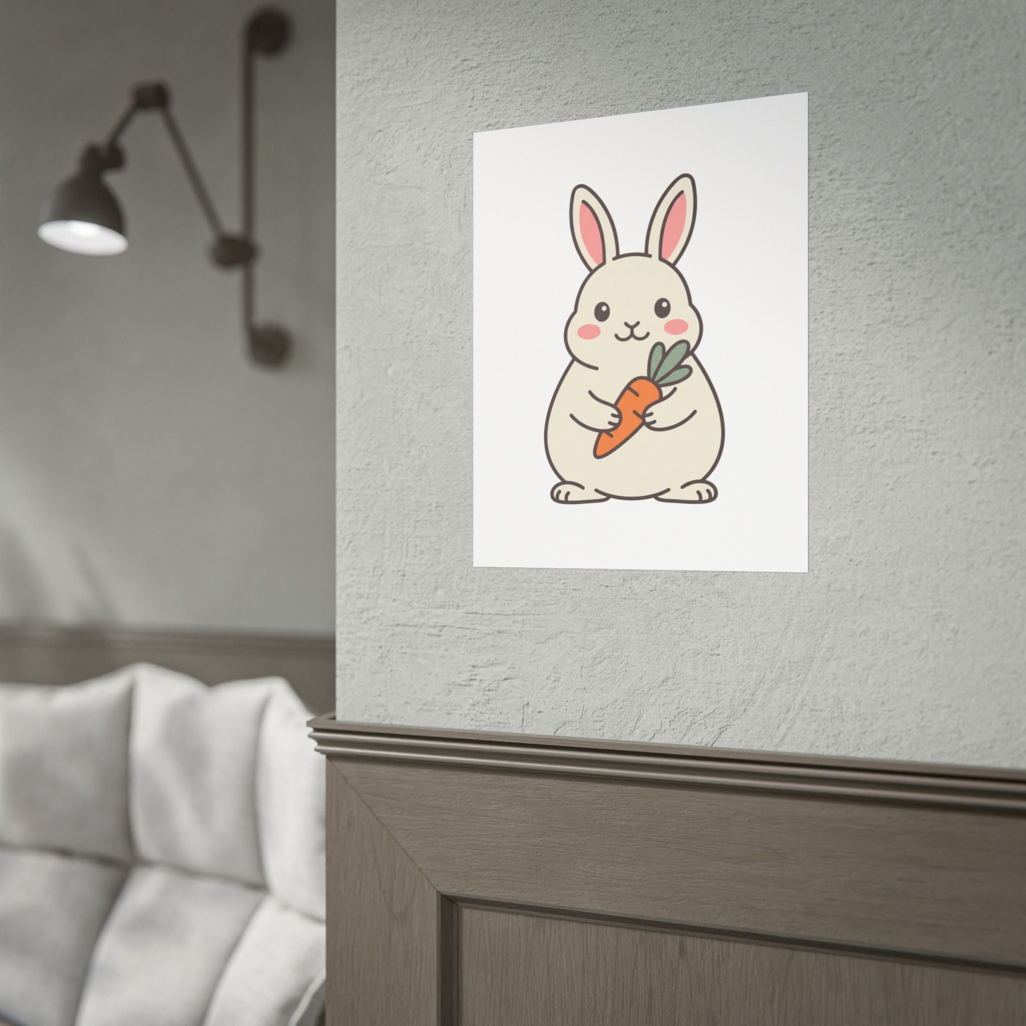 Bunny with Carrot Poster