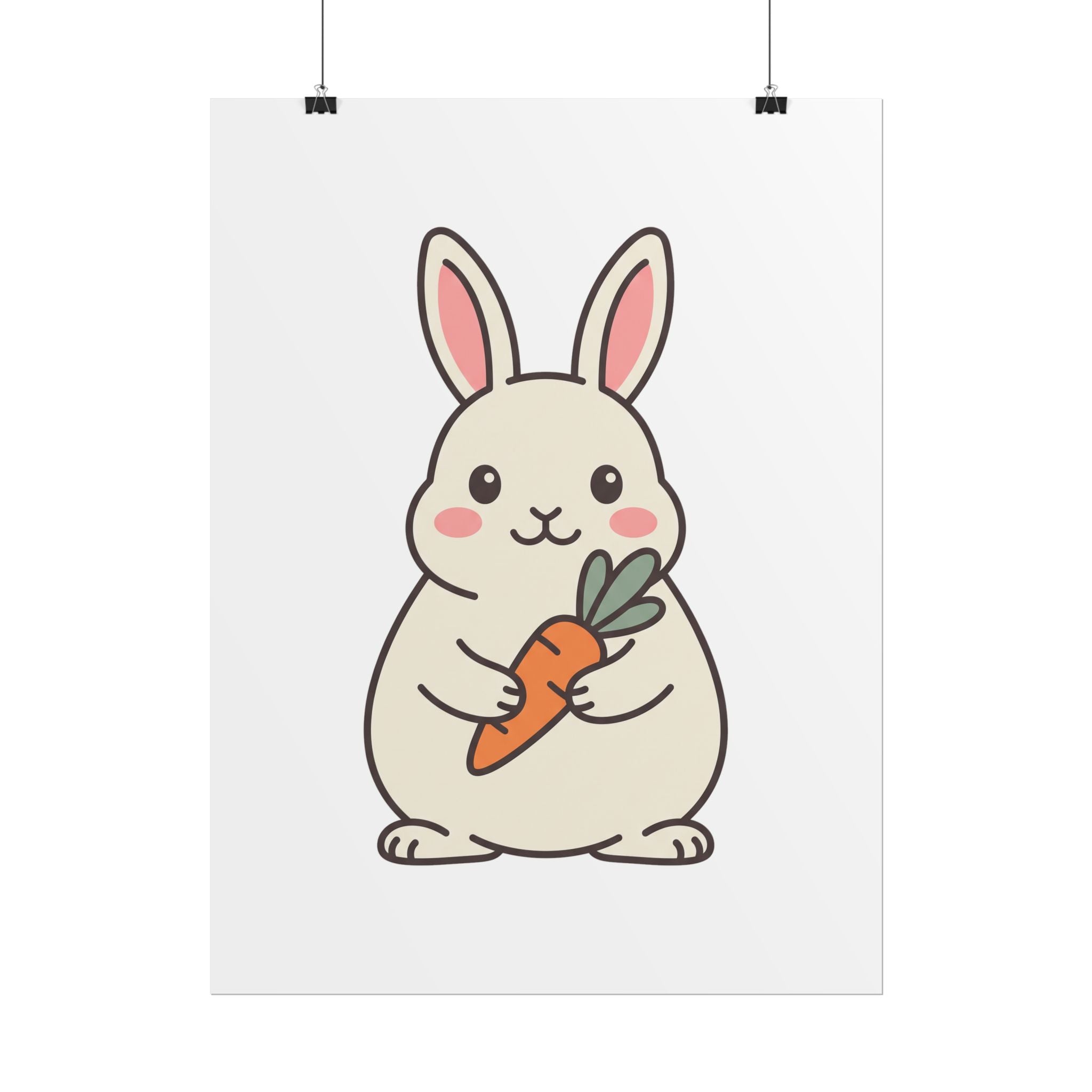 Bunny with Carrot Poster