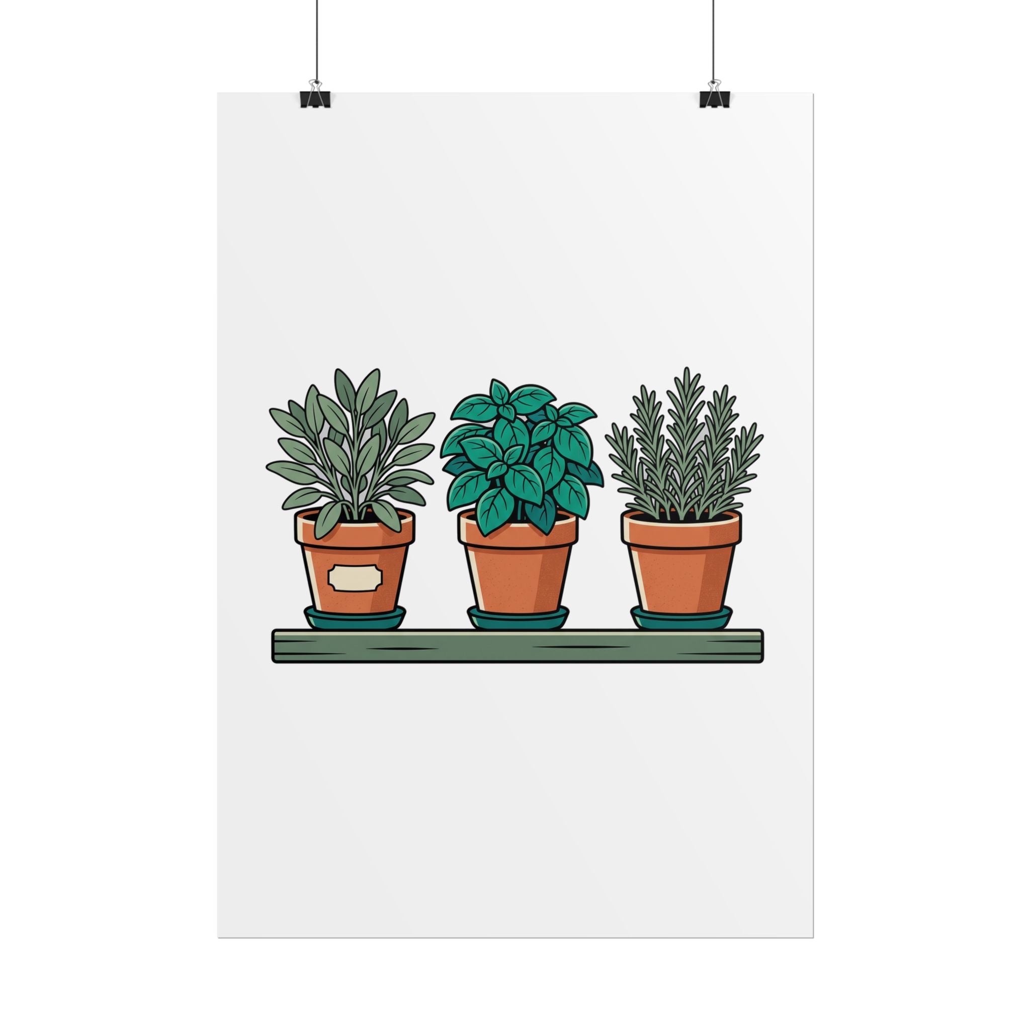 Cottage Window Herbs Poster