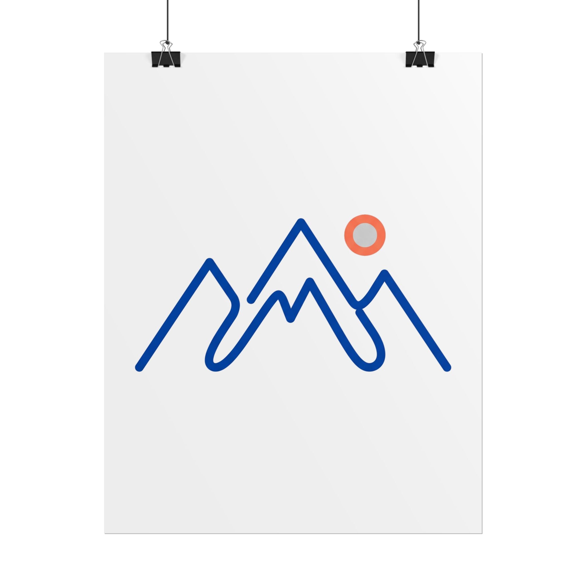 One Line Mountain Poster