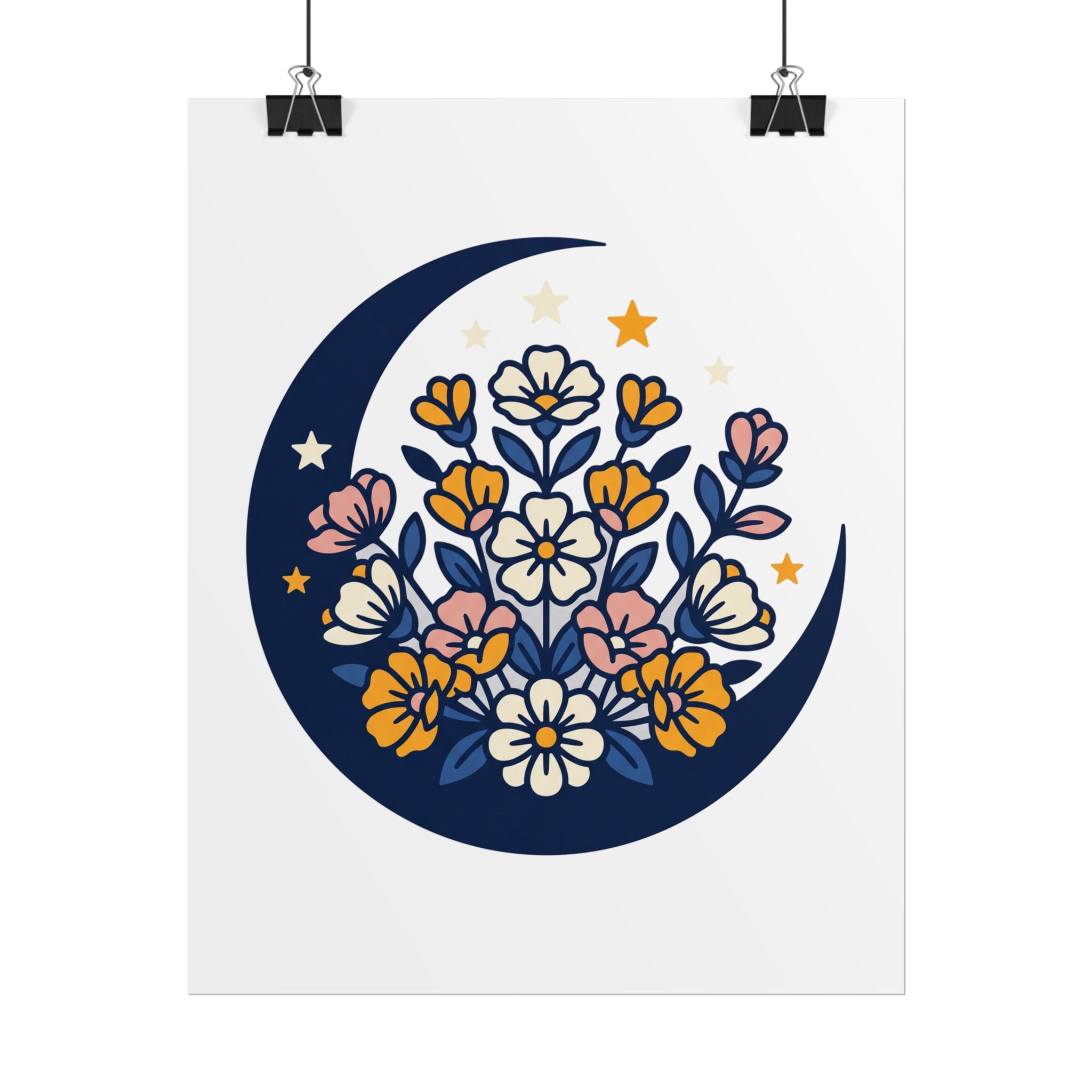 Moonflower Crescent Poster