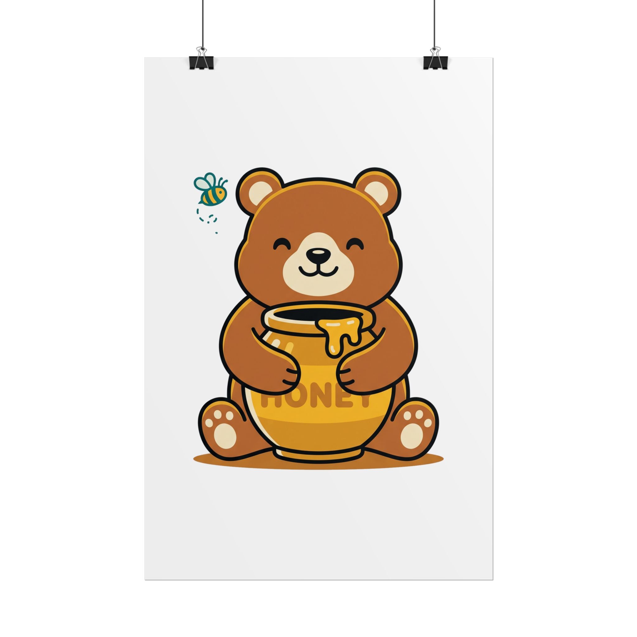 Bear with Honey Poster
