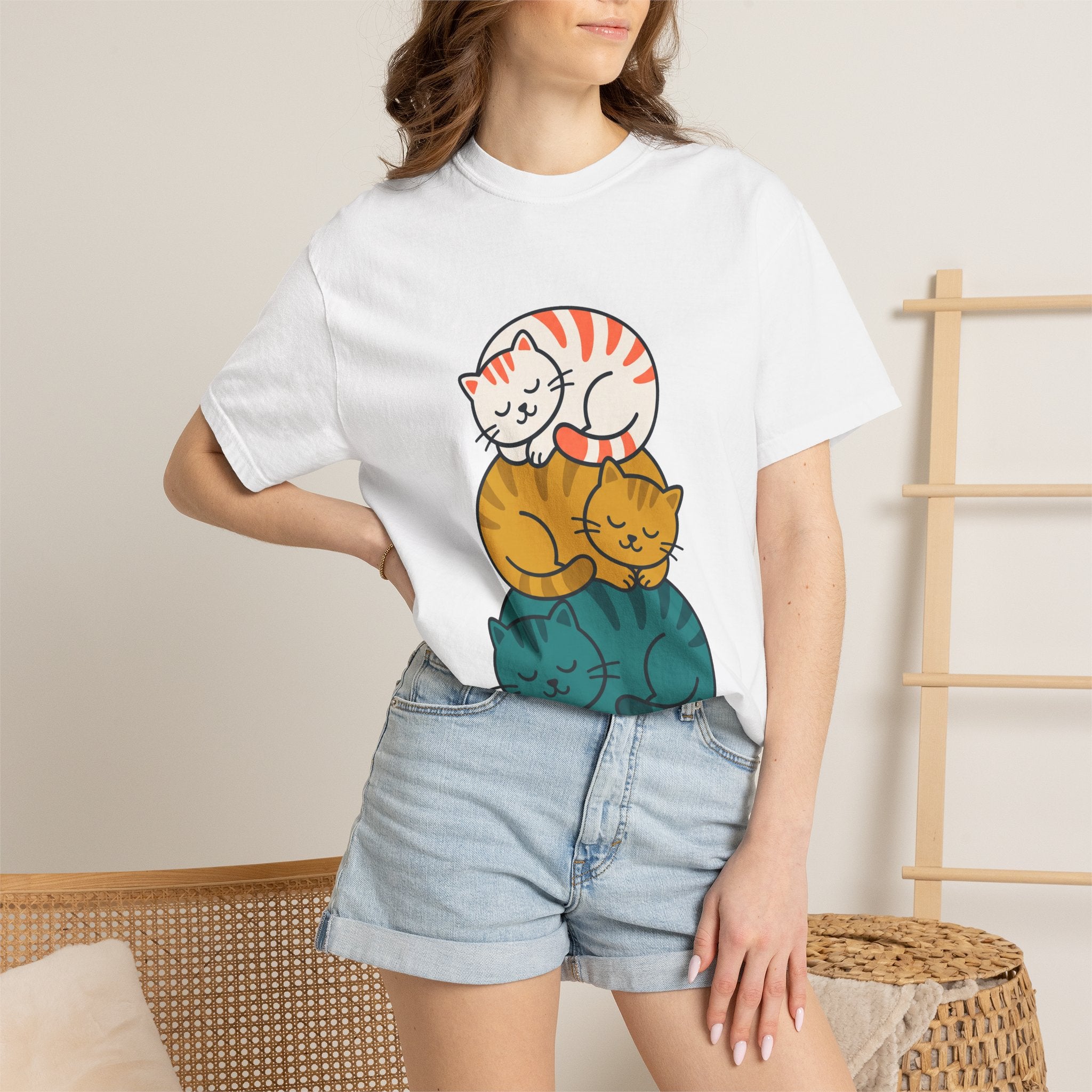 Sleepy Cat Stack Tee