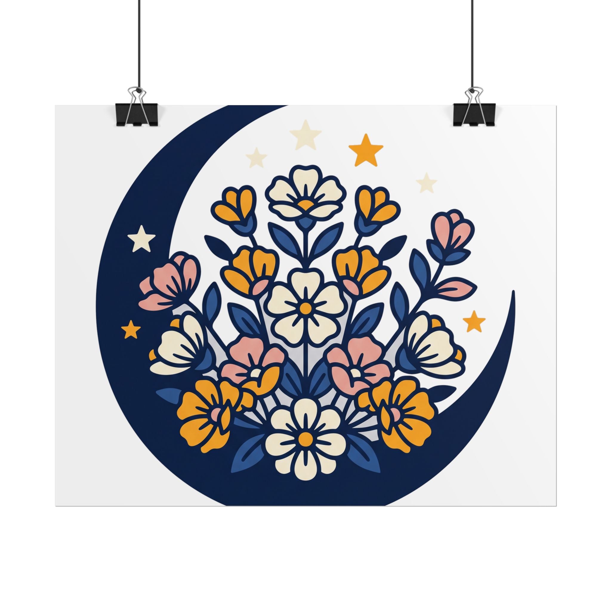 Moonflower Crescent Poster