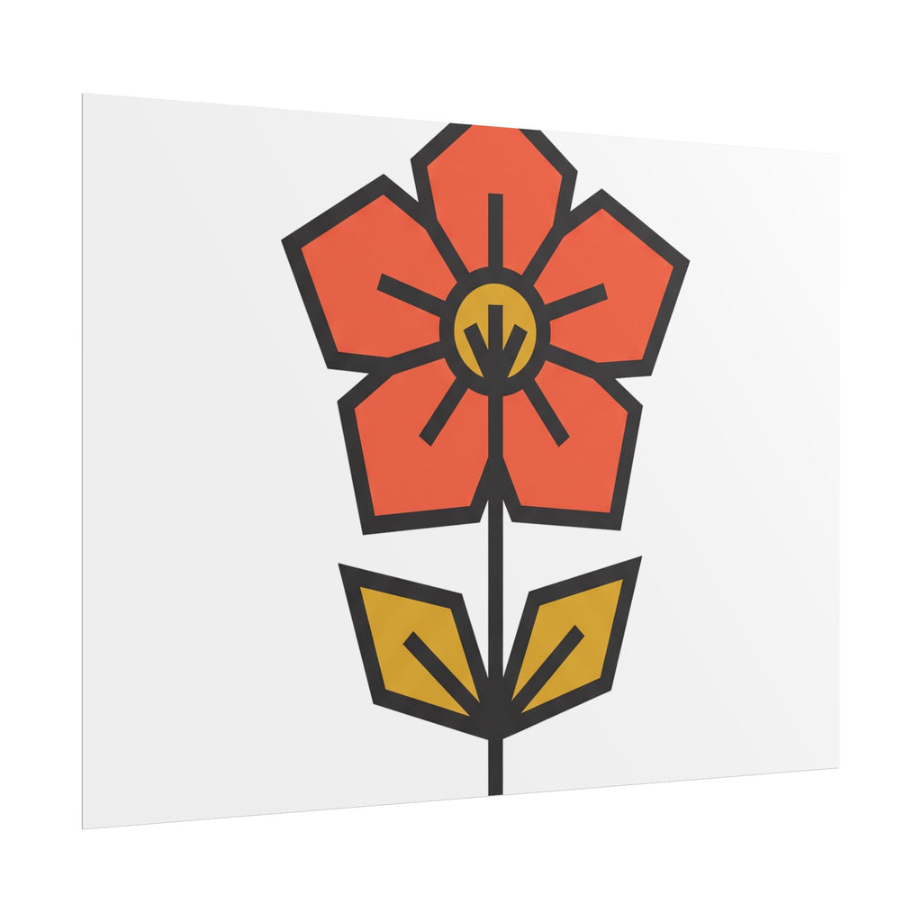 Minimal Wildflower Icon Poster