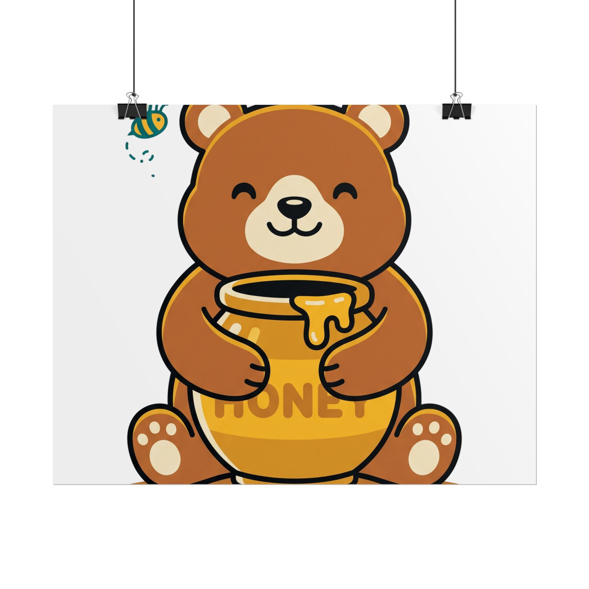 Bear with Honey Poster