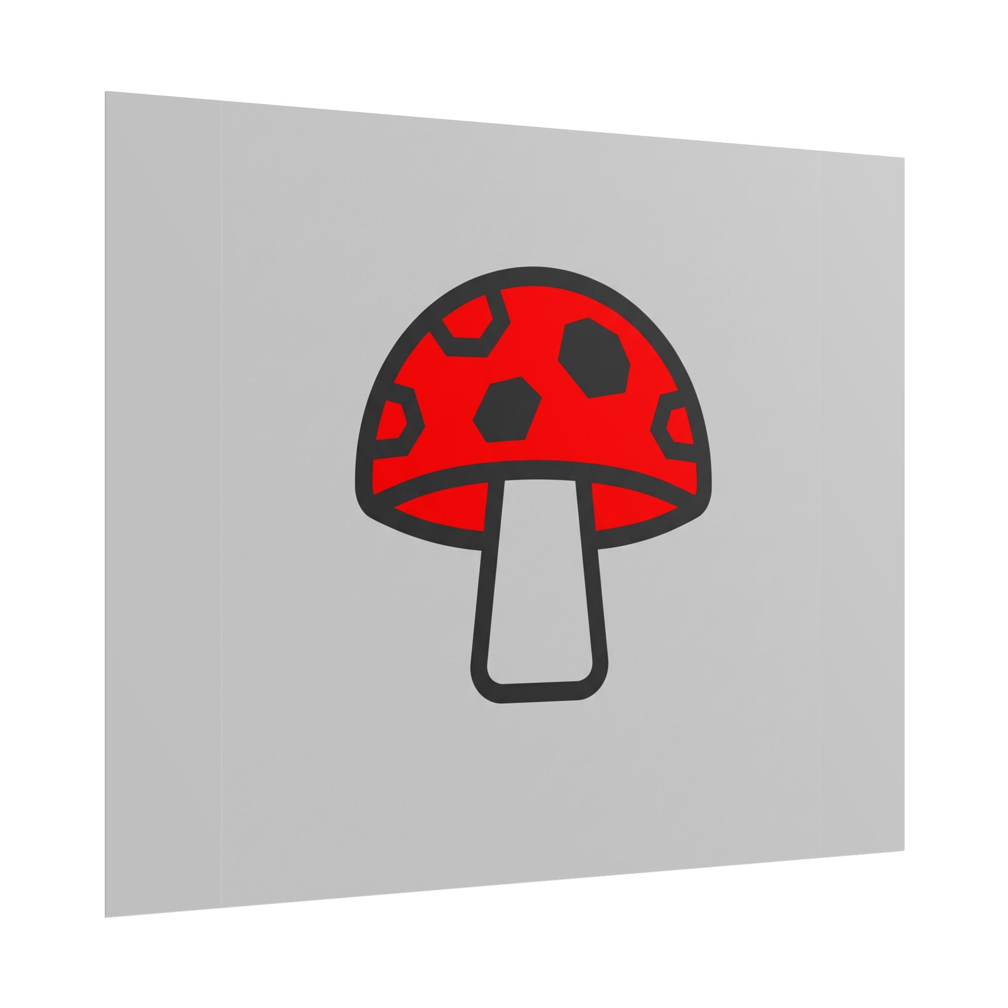 Minimal Mushroom Icon Poster