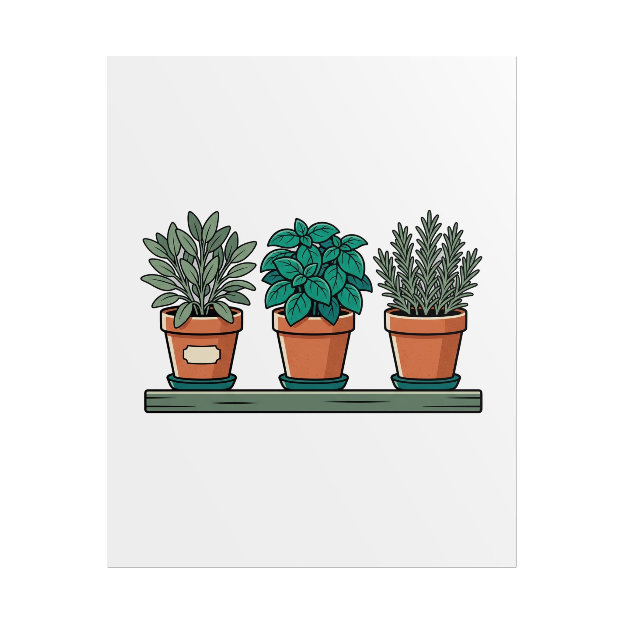 Cottage Window Herbs Poster