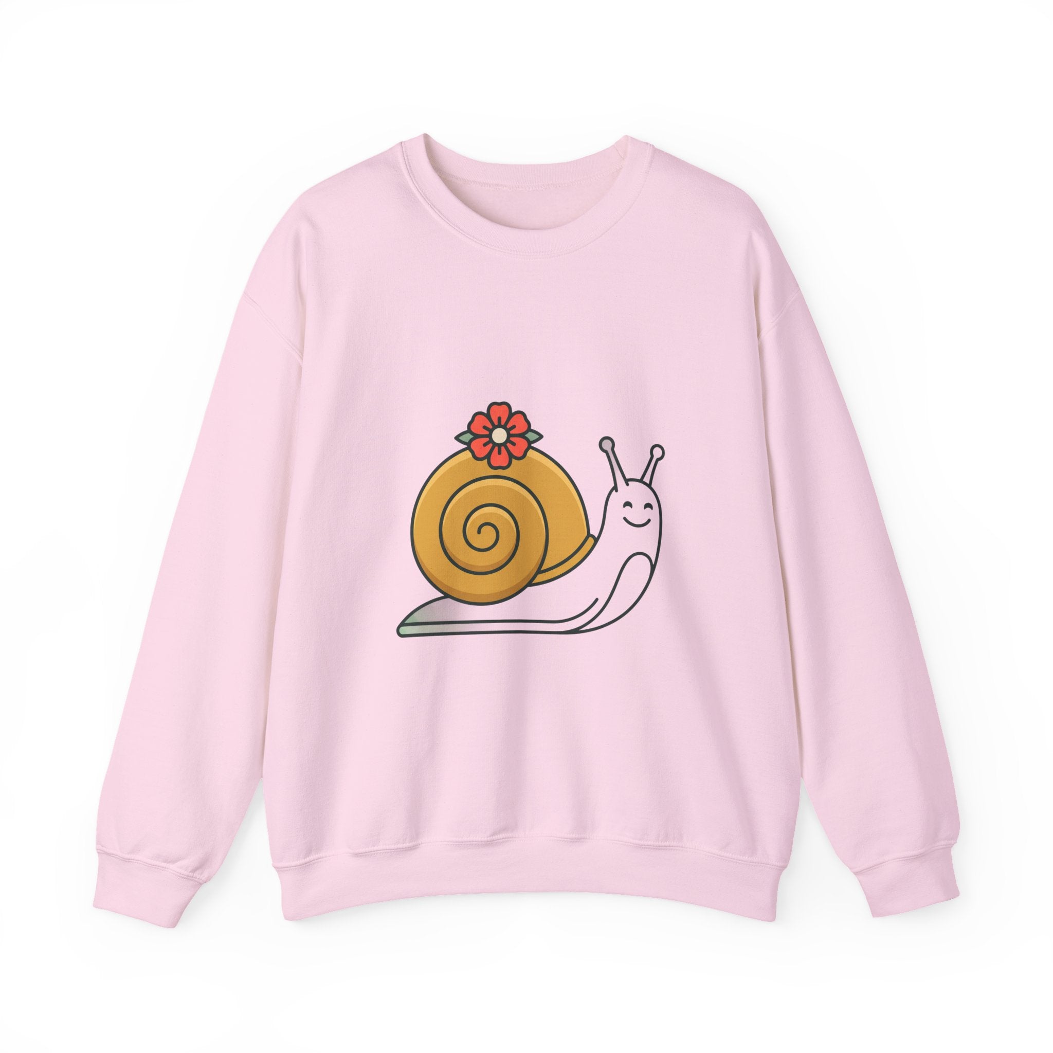 Cute Snail Graphic Sweatshirt – Floral Shell Cozy Crewneck